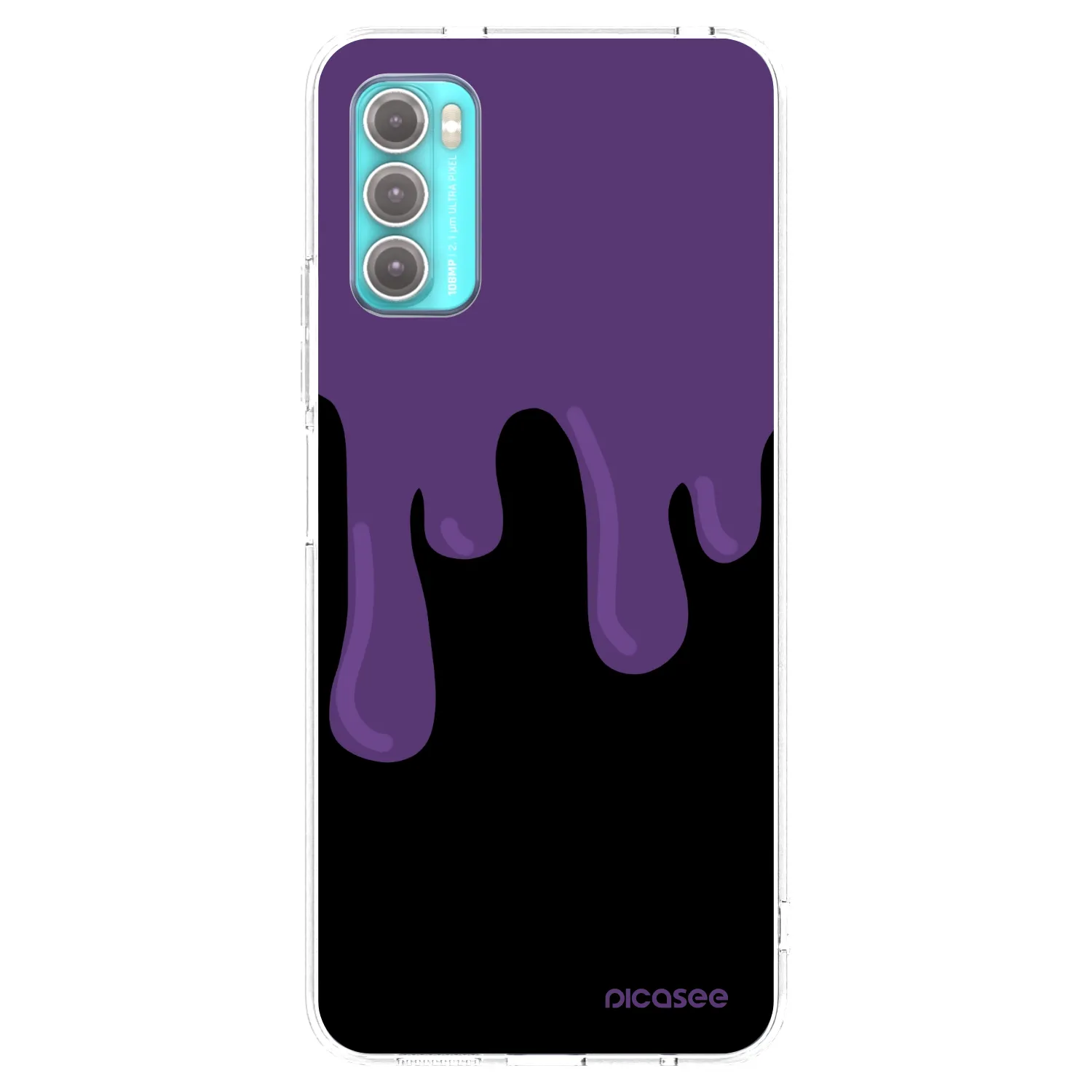 Picasee silikónový prehľadný obal pre Motorola Moto G60 - Purple spooky
