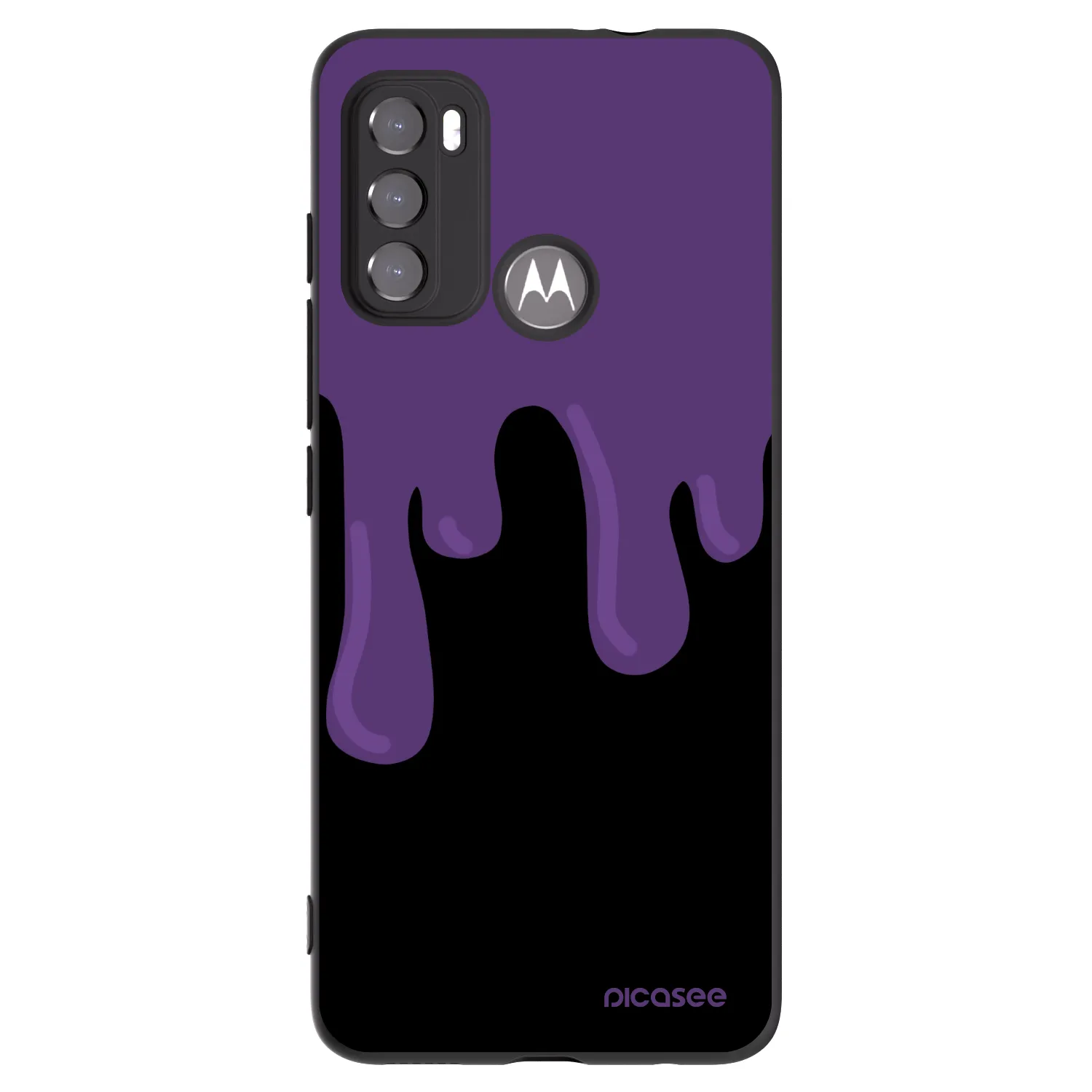 Picasee silikónový čierny obal pre Motorola Moto G60 - Purple spooky