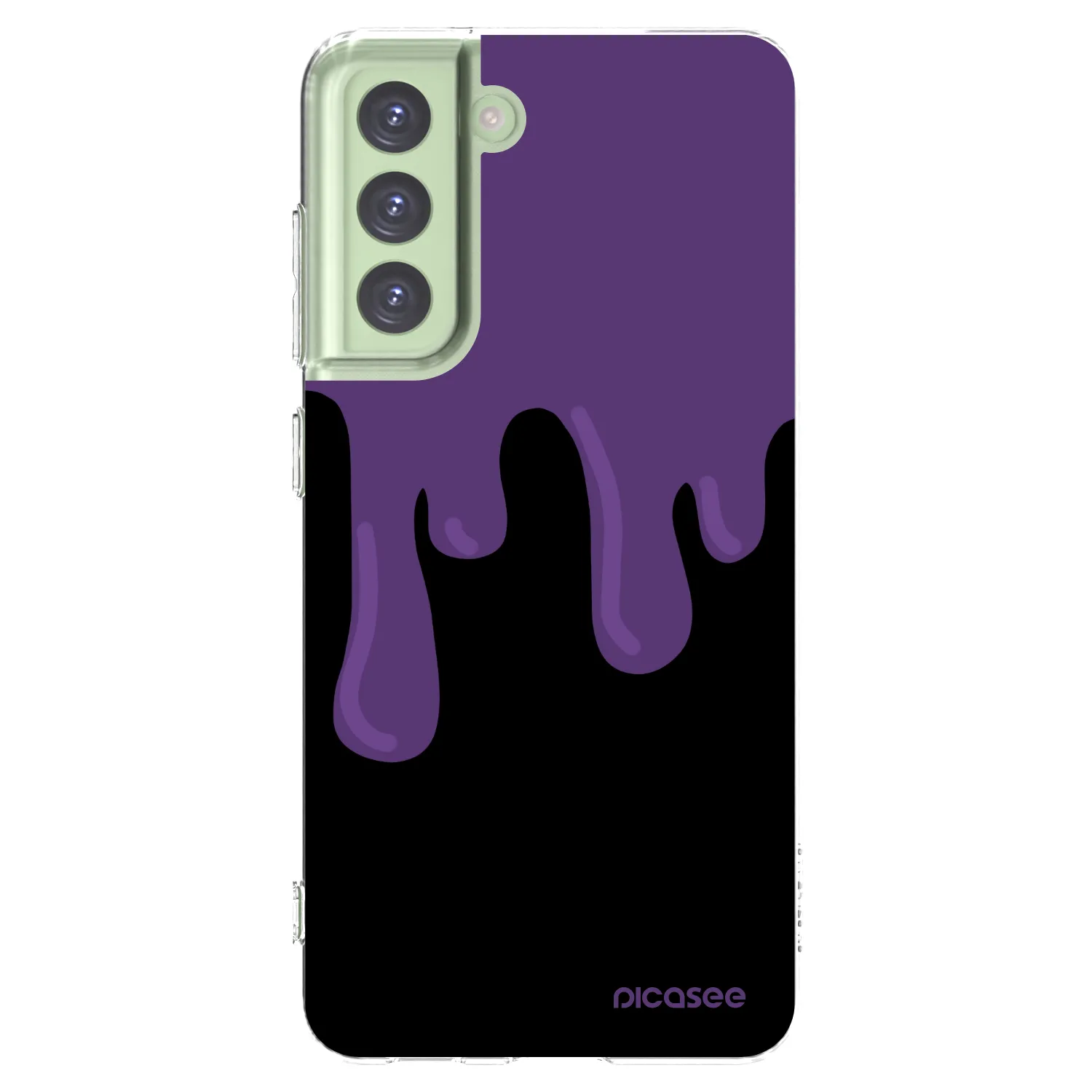 Picasee silikónový prehľadný obal pre Samsung Galaxy S21 FE 5G - Purple spooky