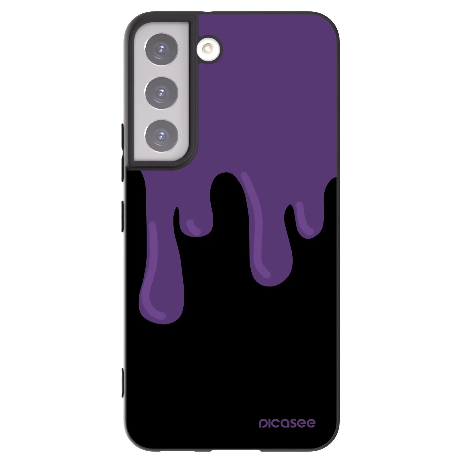 Picasee silikónový čierny obal pre Samsung Galaxy S22 5G - Purple spooky