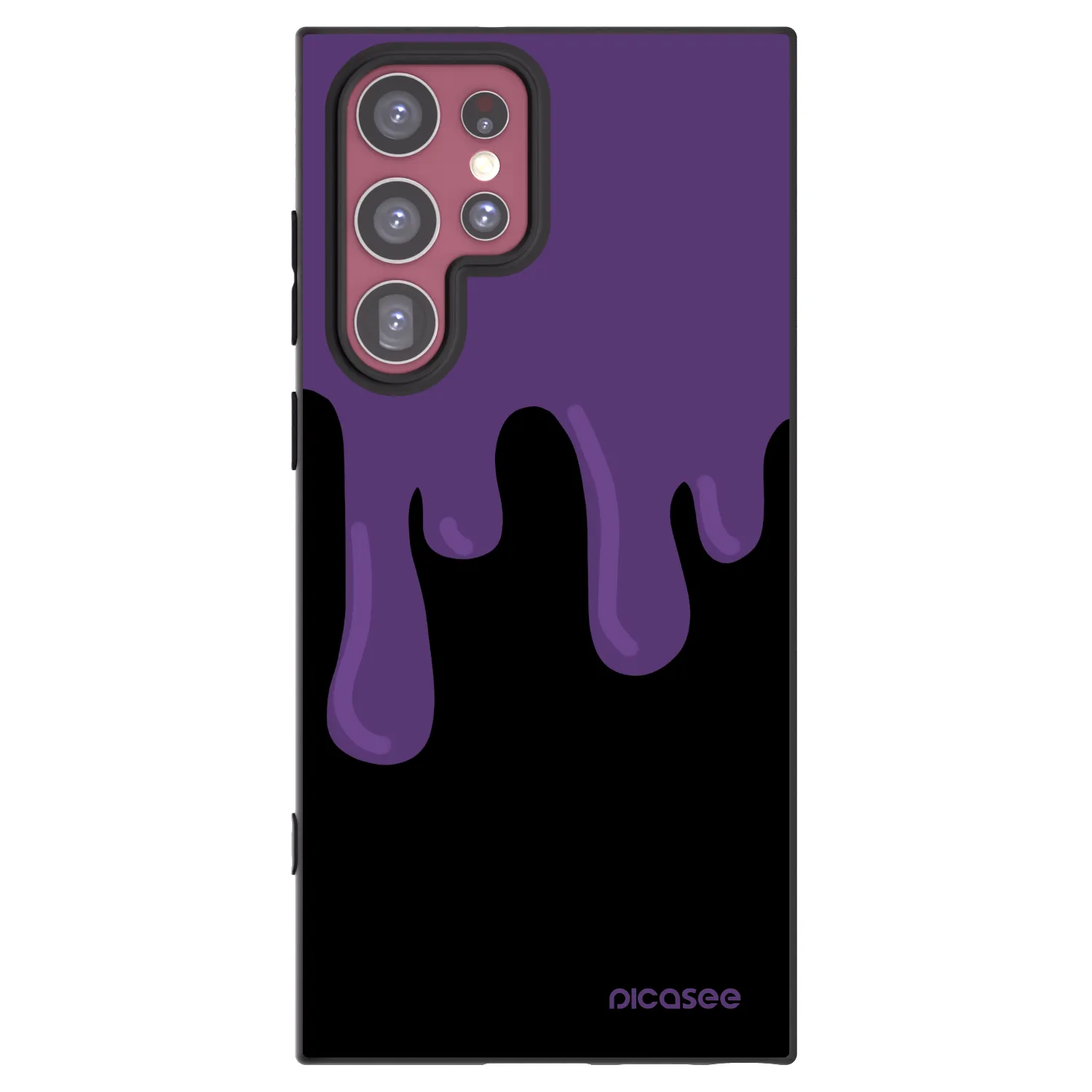 Picasee silikónový čierny obal pre Samsung Galaxy S22 Ultra 5G - Purple spooky