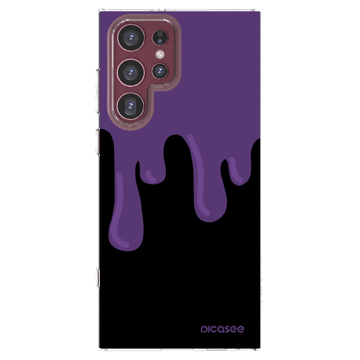 Picasee silikónový prehľadný obal pre Samsung Galaxy S22 Ultra 5G - Purple spooky