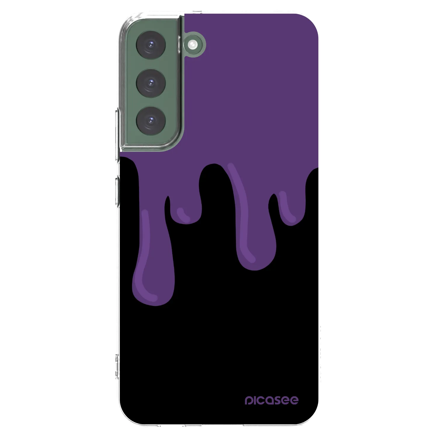 Picasee silikónový prehľadný obal pre Samsung Galaxy S22+ 5G - Purple spooky