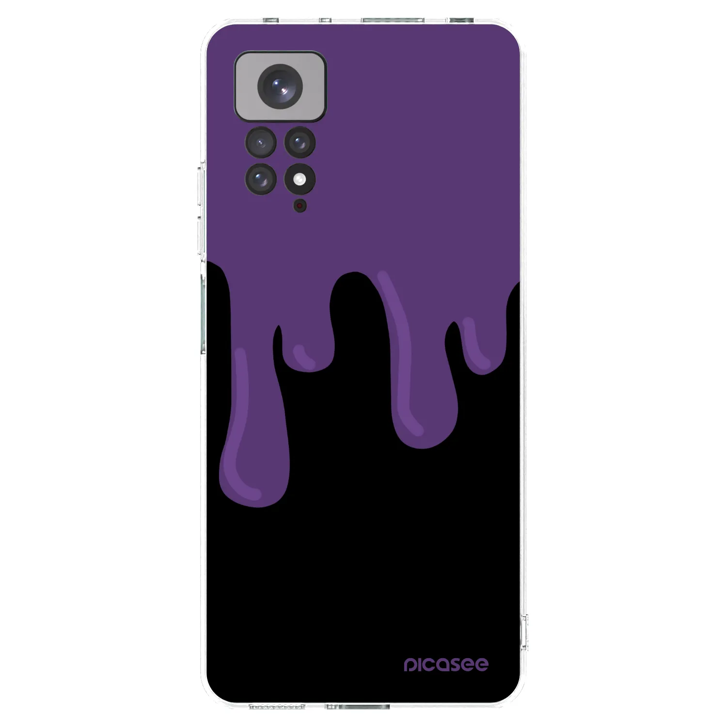 Picasee silikónový prehľadný obal pre Xiaomi Redmi Note 11 - Purple spooky