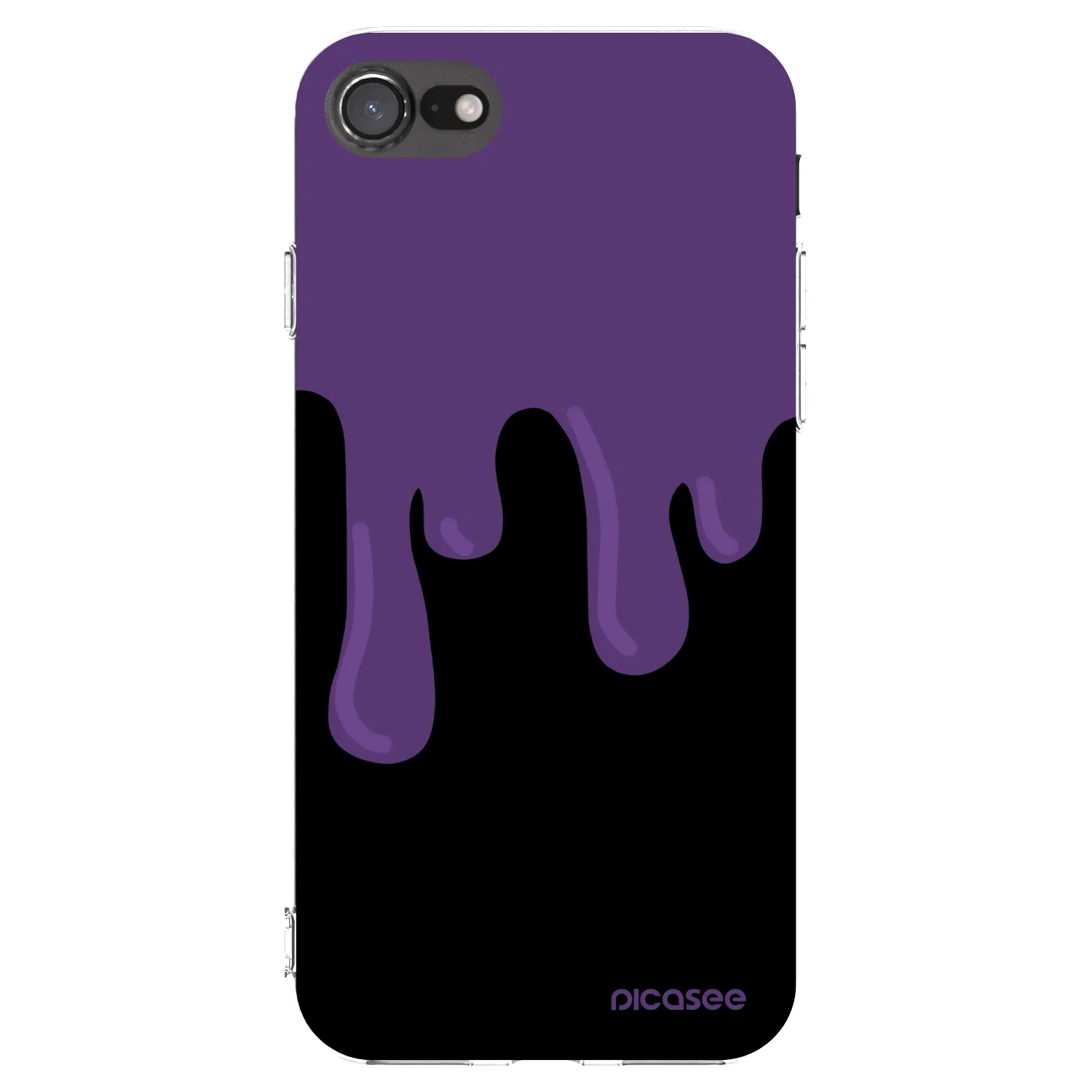 Picasee silikónový prehľadný obal pre Apple iPhone SE 2022 - Purple spooky