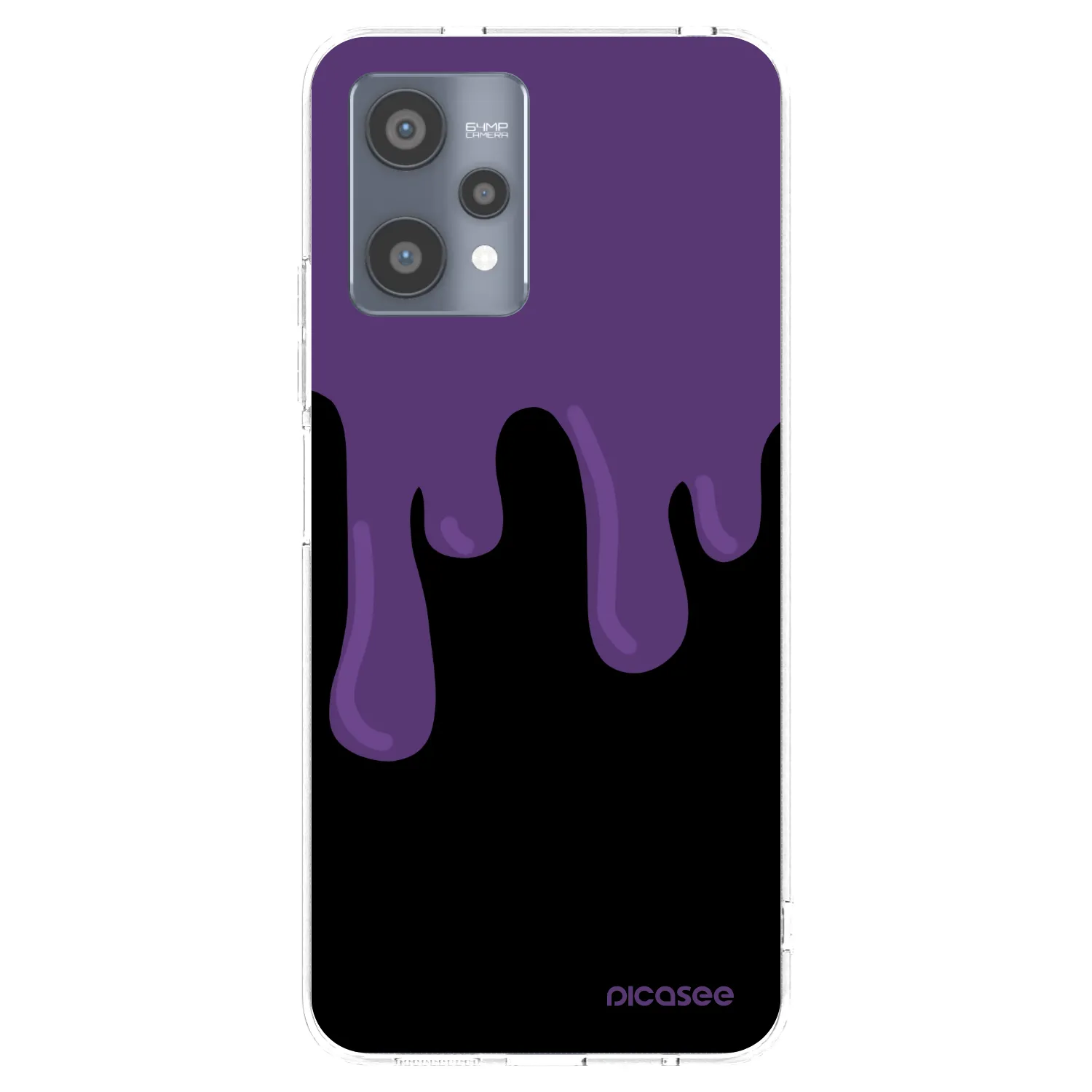 Picasee silikónový prehľadný obal pre Realme 9 Pro 5G - Purple spooky