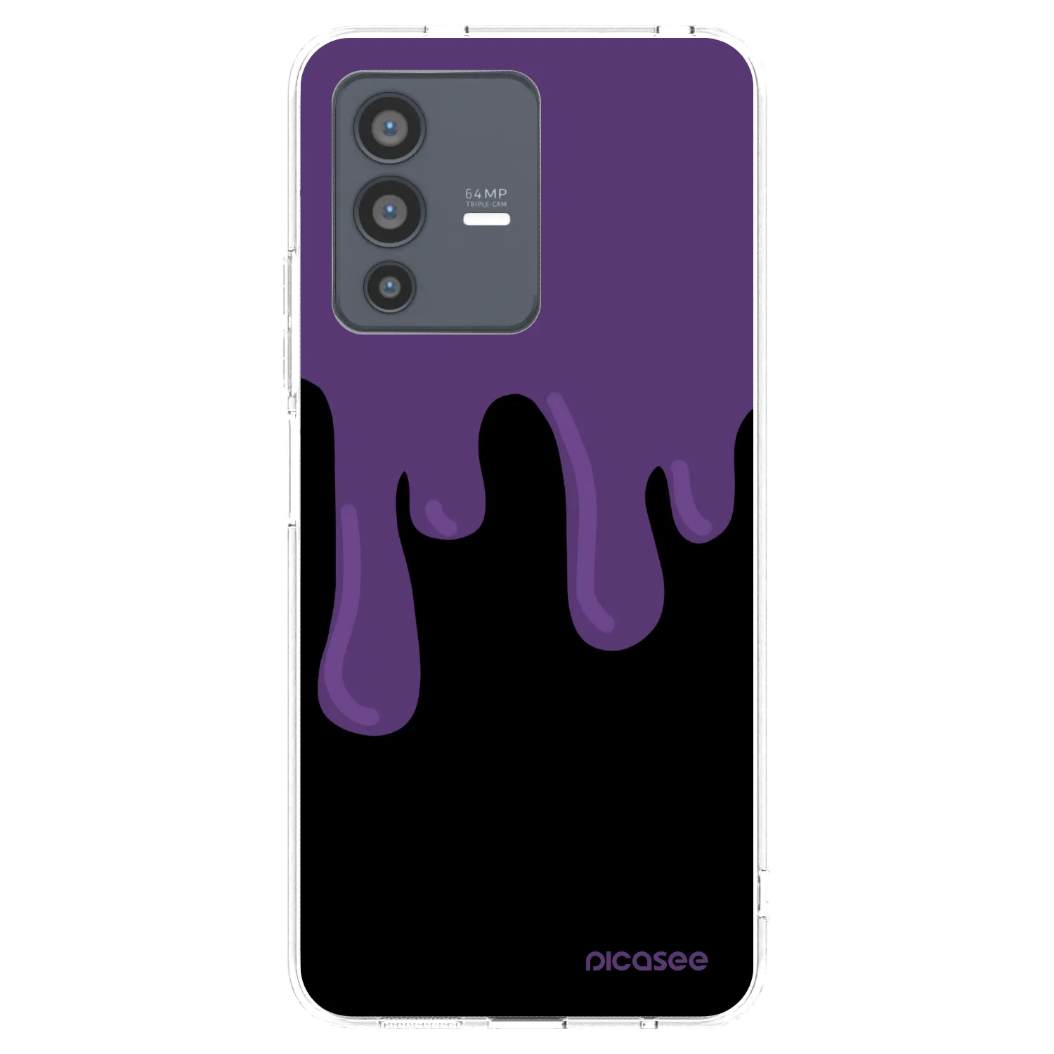 Picasee silikónový prehľadný obal pre Vivo V23 5G - Purple spooky