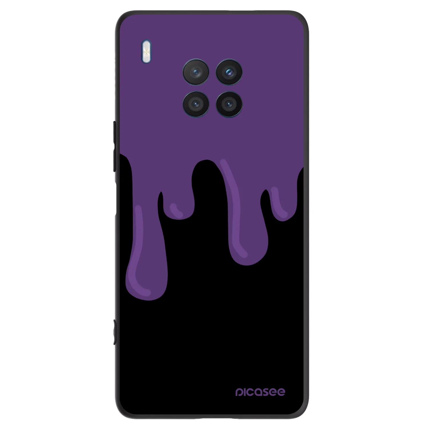 Picasee silikónový čierny obal pre Honor 50 Lite - Purple spooky
