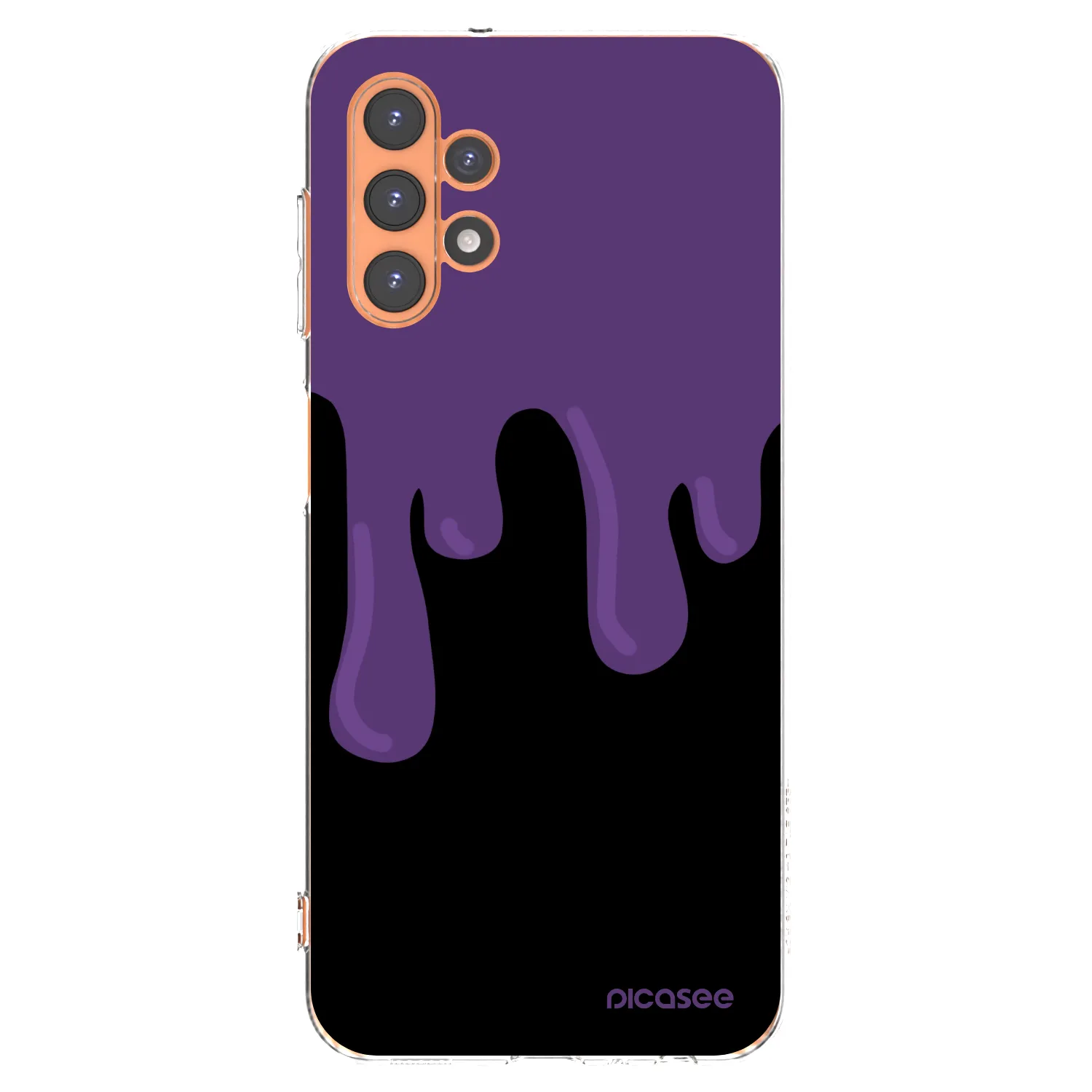 Picasee silikónový prehľadný obal pre Samsung Galaxy A13 4G A135 - Purple spooky