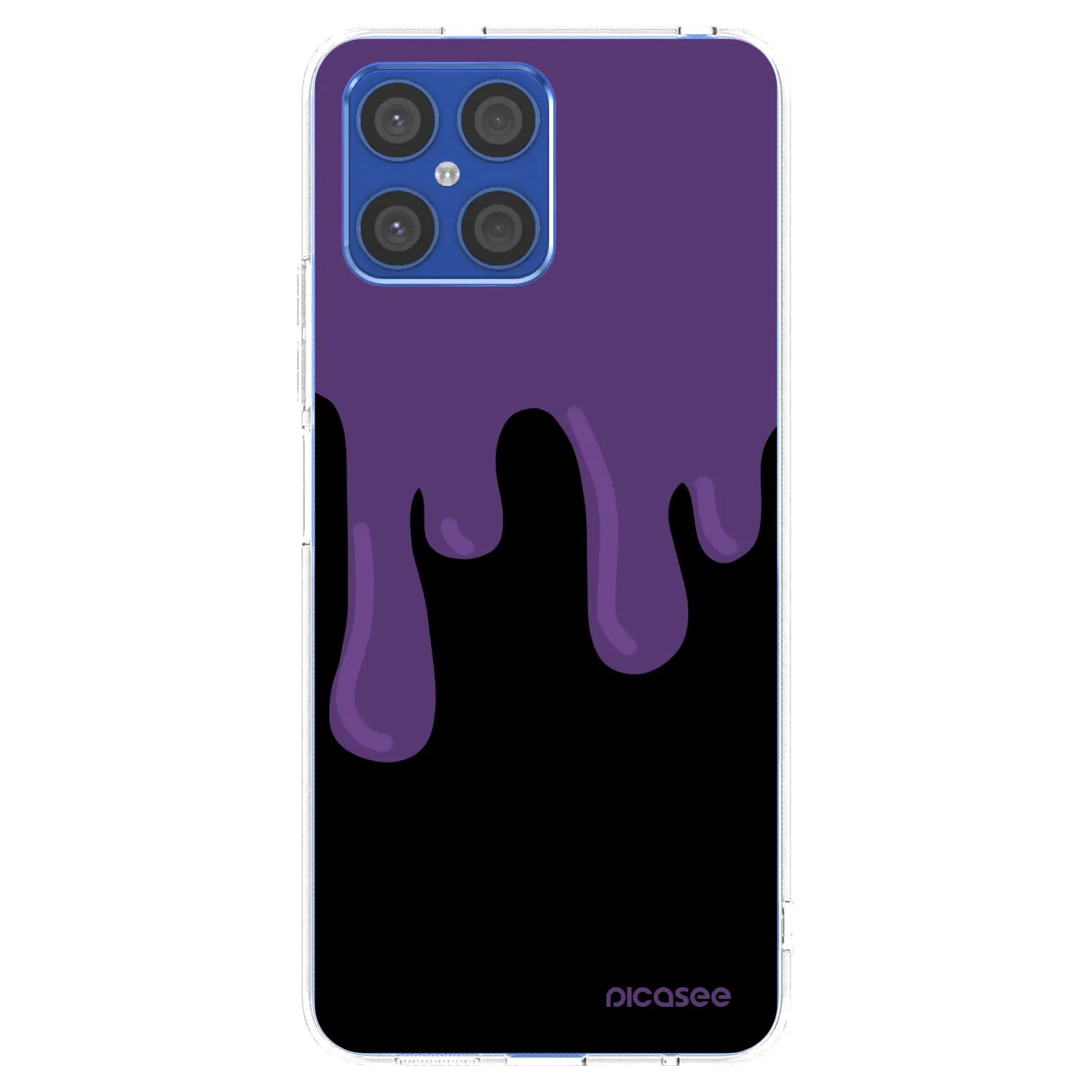 Picasee silikónový prehľadný obal pre Honor X8 4G - Purple spooky