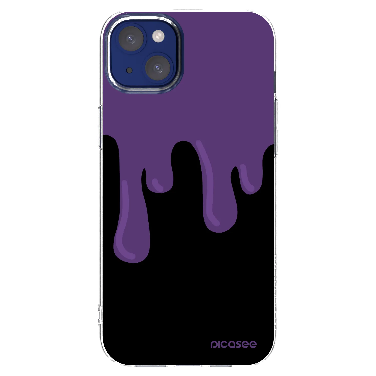 Picasee silikónový prehľadný obal pre Apple iPhone 14 Plus - Purple spooky