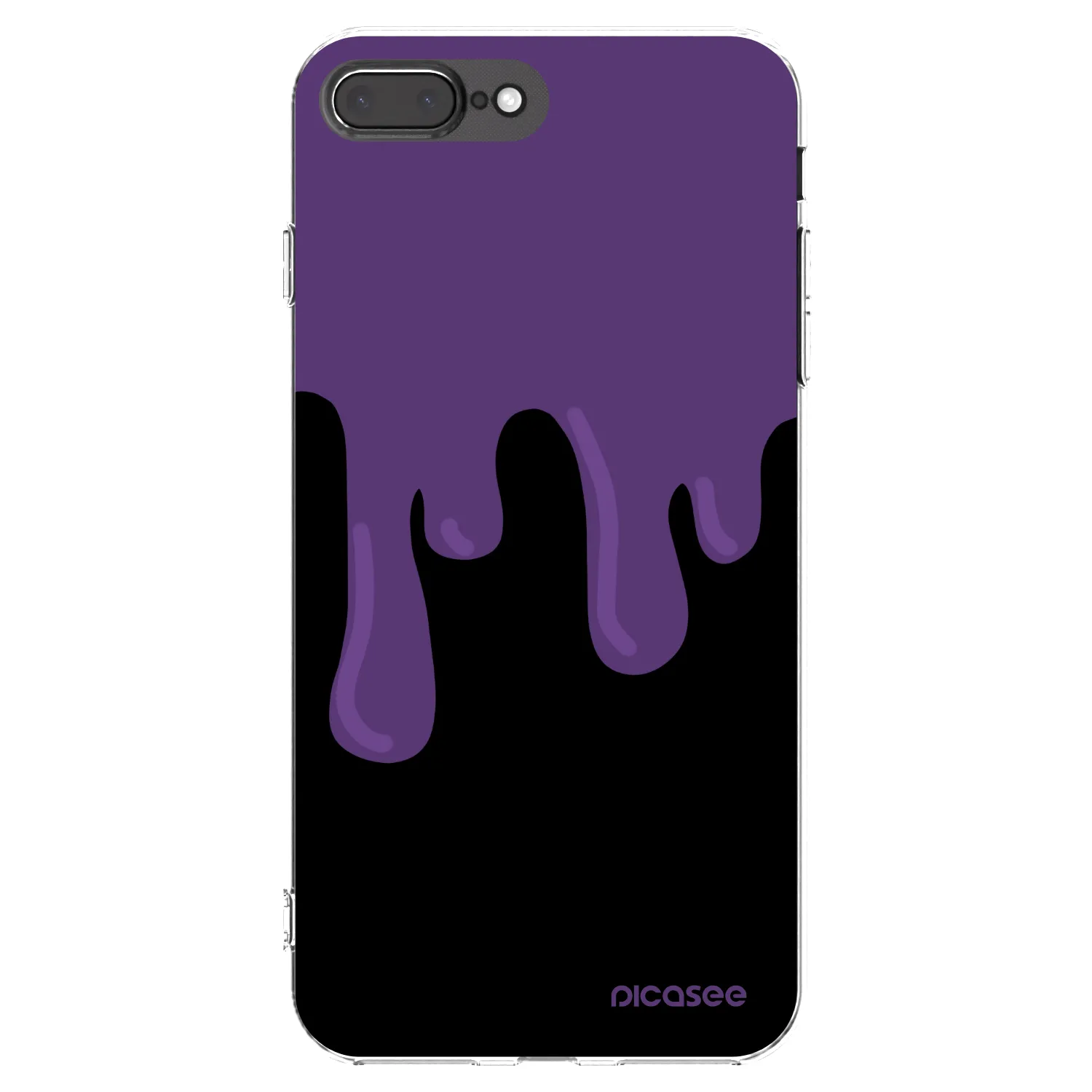 Picasee silikónový prehľadný obal pre Apple iPhone 8 Plus - Purple spooky