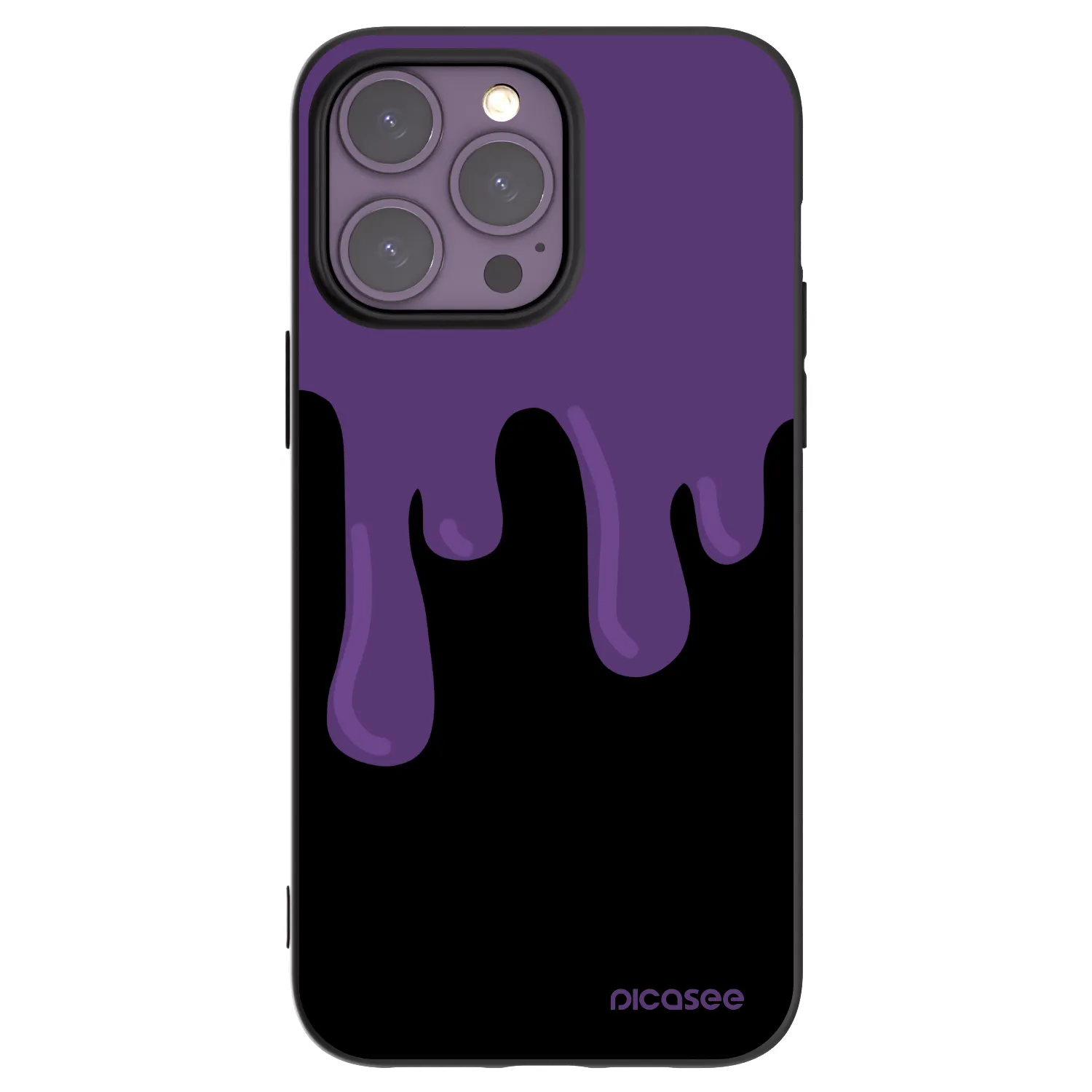 Picasee silikónový čierny obal pre Apple iPhone 14 Pro Max - Purple spooky