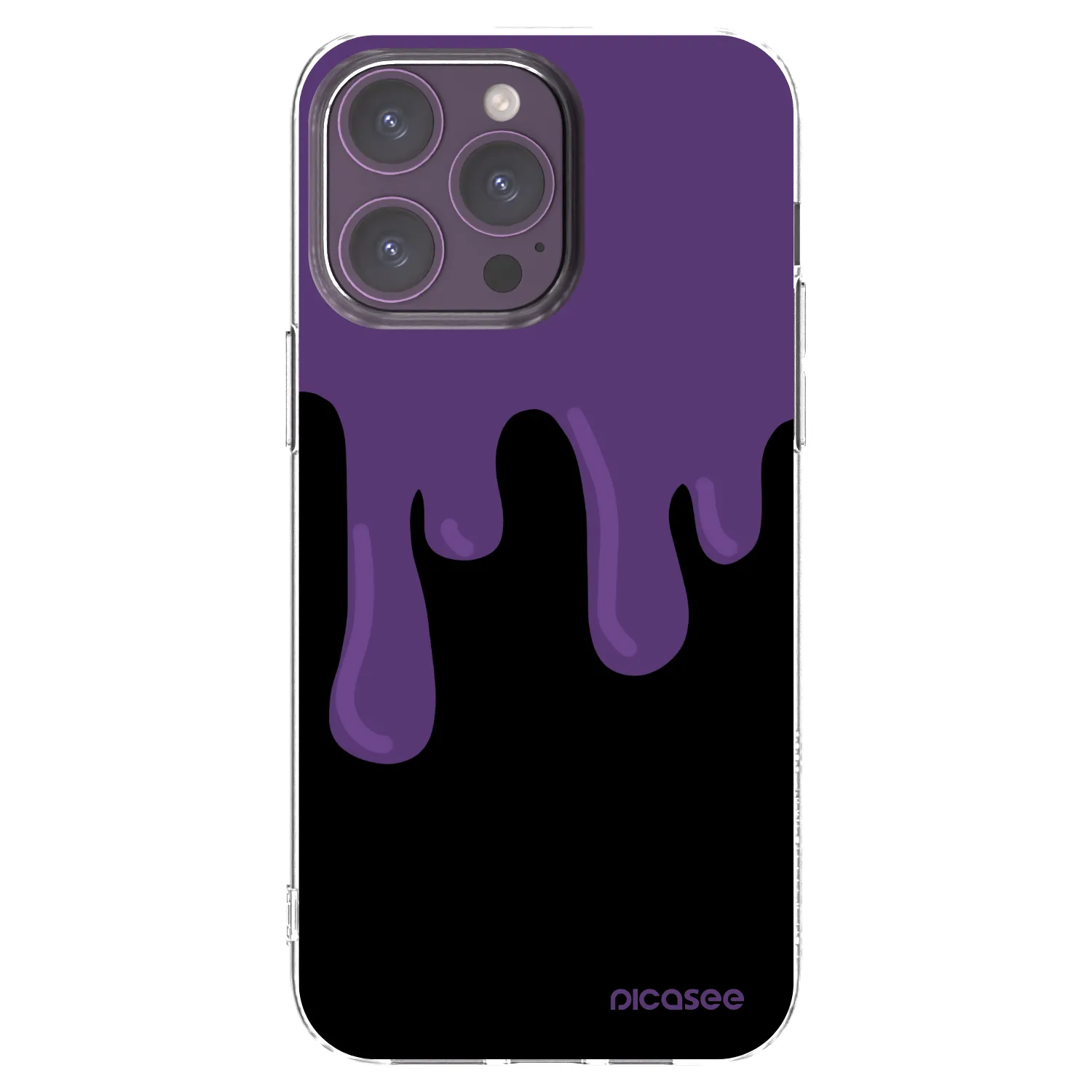 Picasee silikónový prehľadný obal pre Apple iPhone 14 Pro Max - Purple spooky