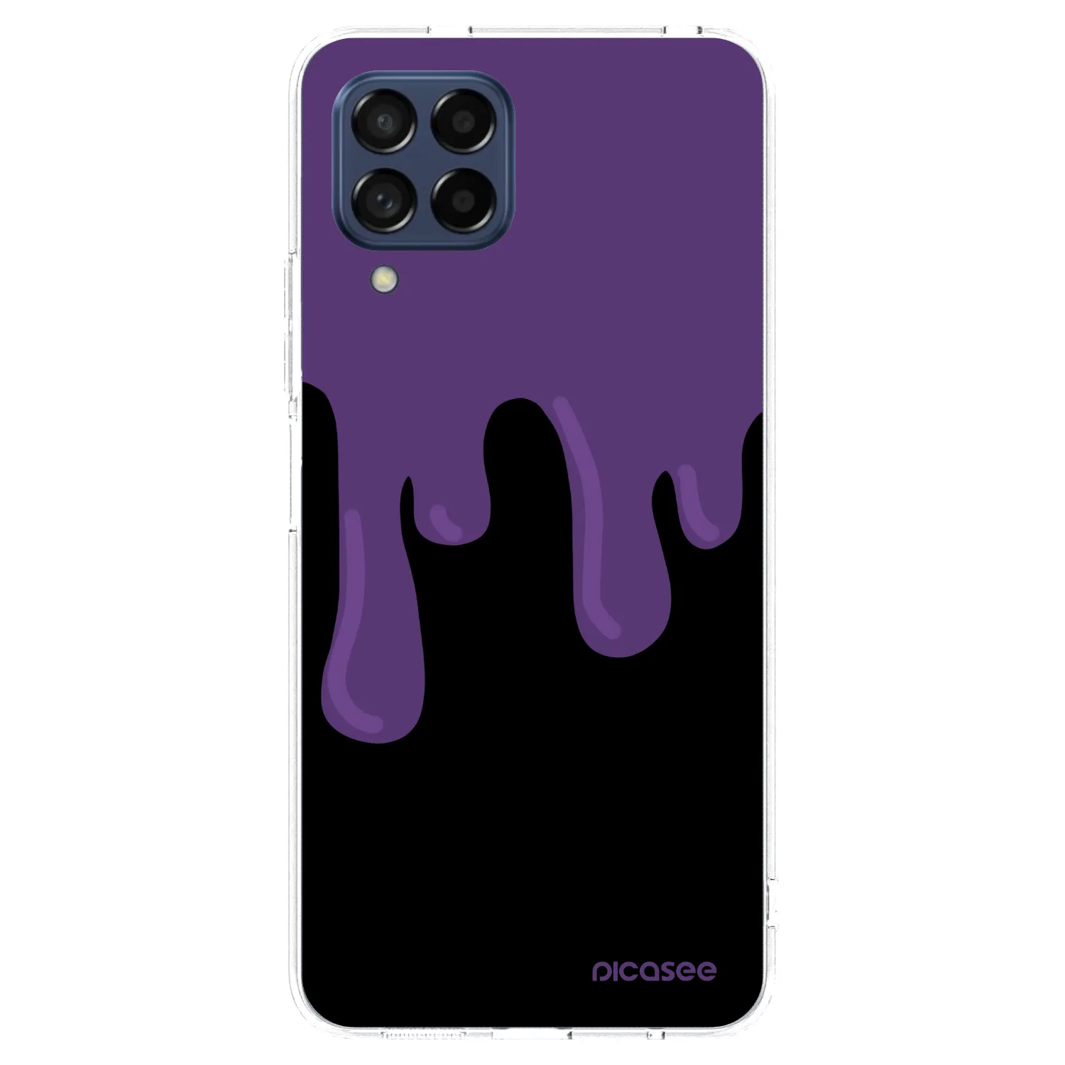 Picasee silikónový prehľadný obal pre Samsung Galaxy M53 5G - Purple spooky