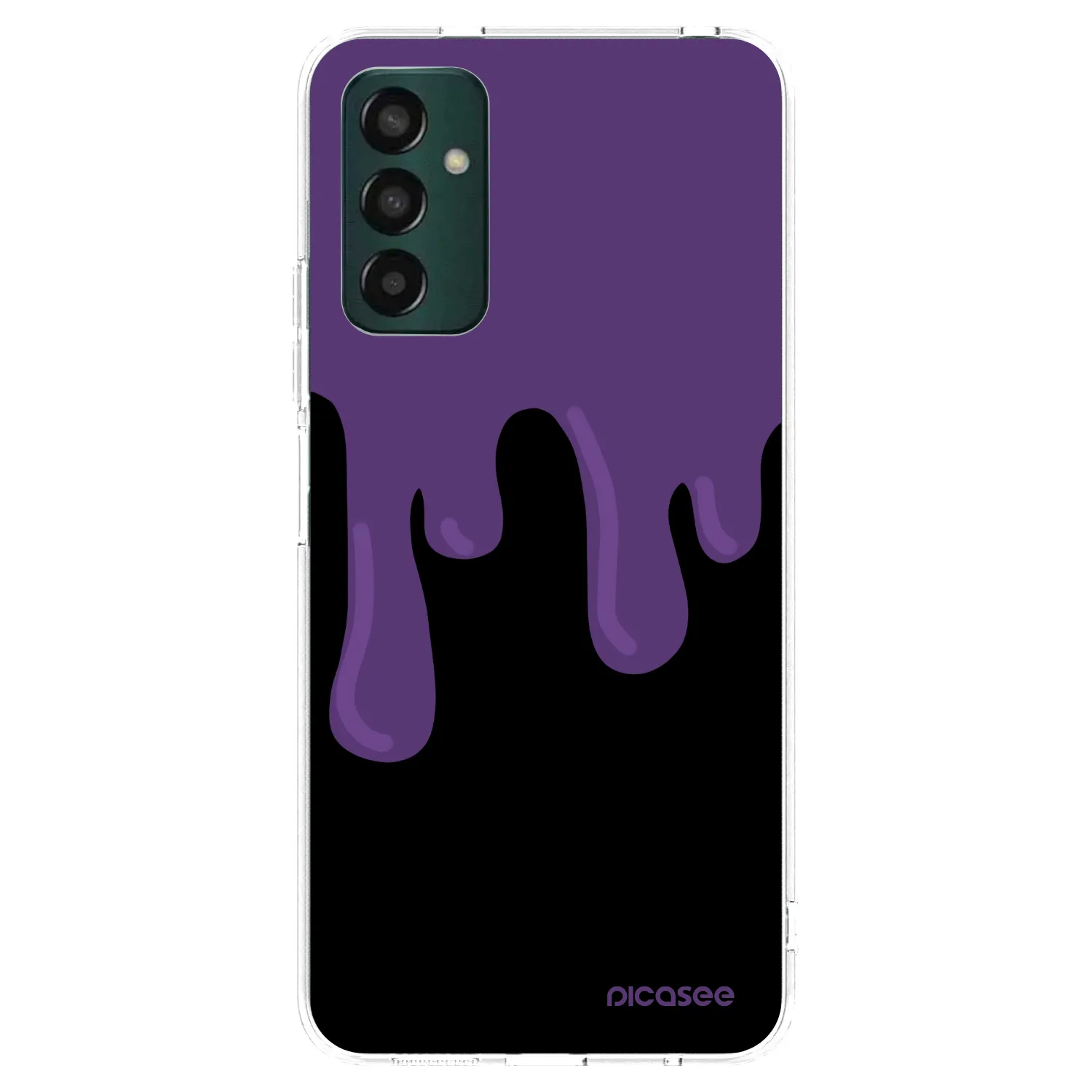 Picasee silikónový prehľadný obal pre Samsung Galaxy M13 M135F - Purple spooky