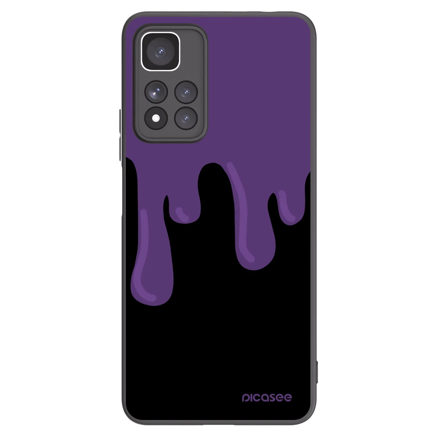 Picasee silikónový čierny obal pre Xiaomi Redmi Note 11 Pro+ 5G - Purple spooky