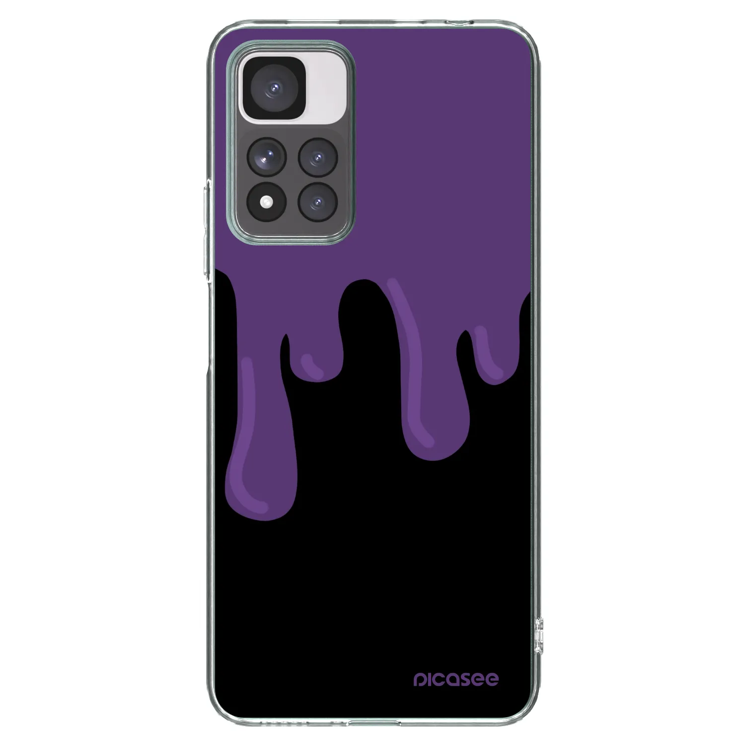 Picasee silikónový prehľadný obal pre Xiaomi Redmi Note 11 Pro+ 5G - Purple spooky