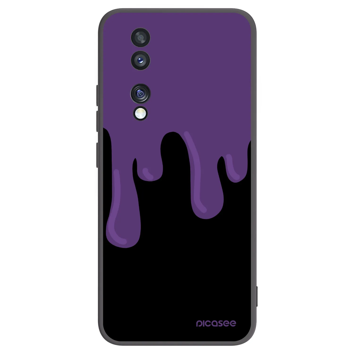Picasee silikónový čierny obal pre Honor 70 - Purple spooky