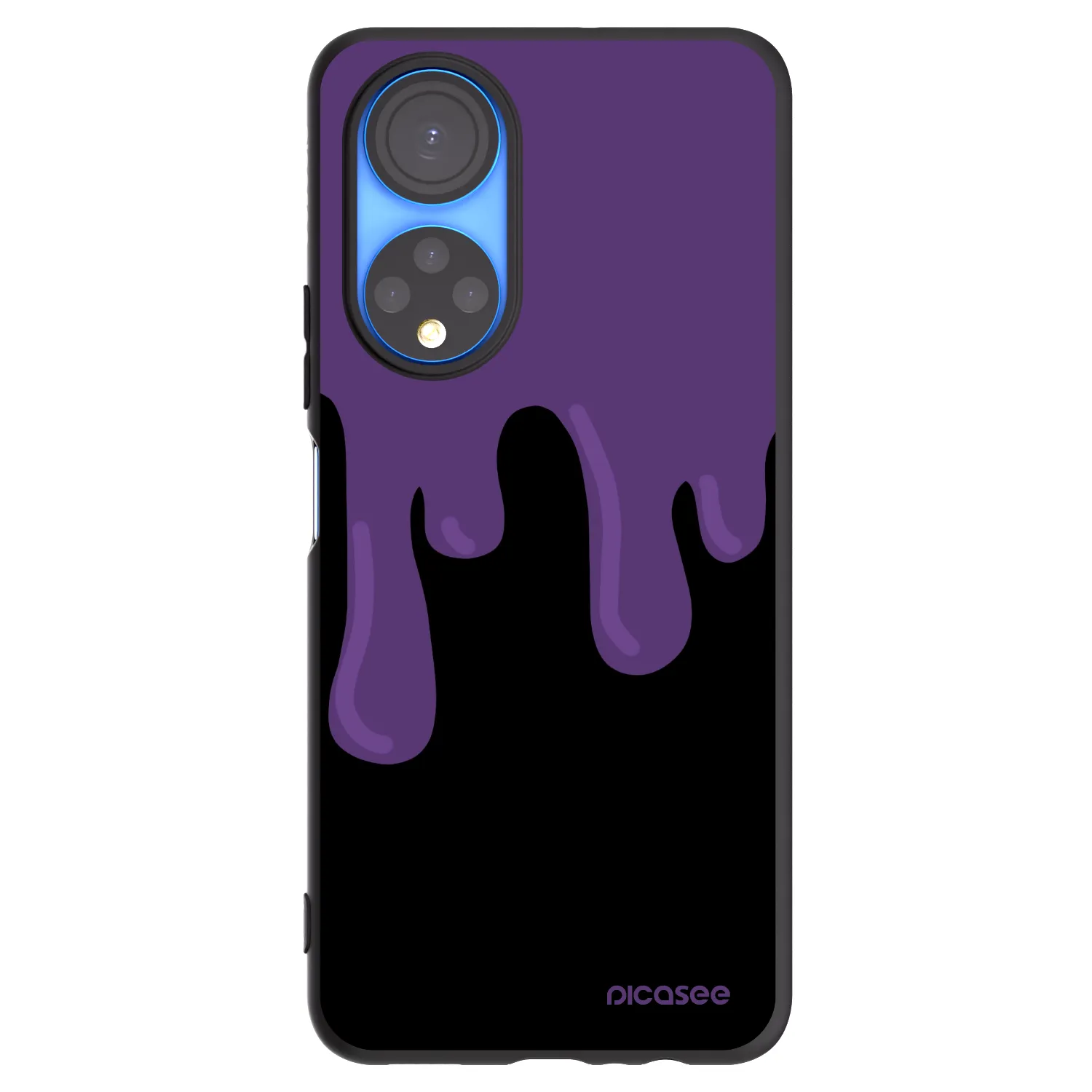 Picasee silikónový čierny obal pre Honor X7 - Purple spooky