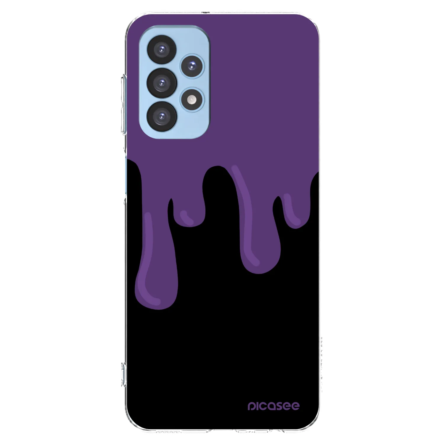 Picasee silikónový prehľadný obal pre Samsung Galaxy A23 A235F 4G - Purple spooky