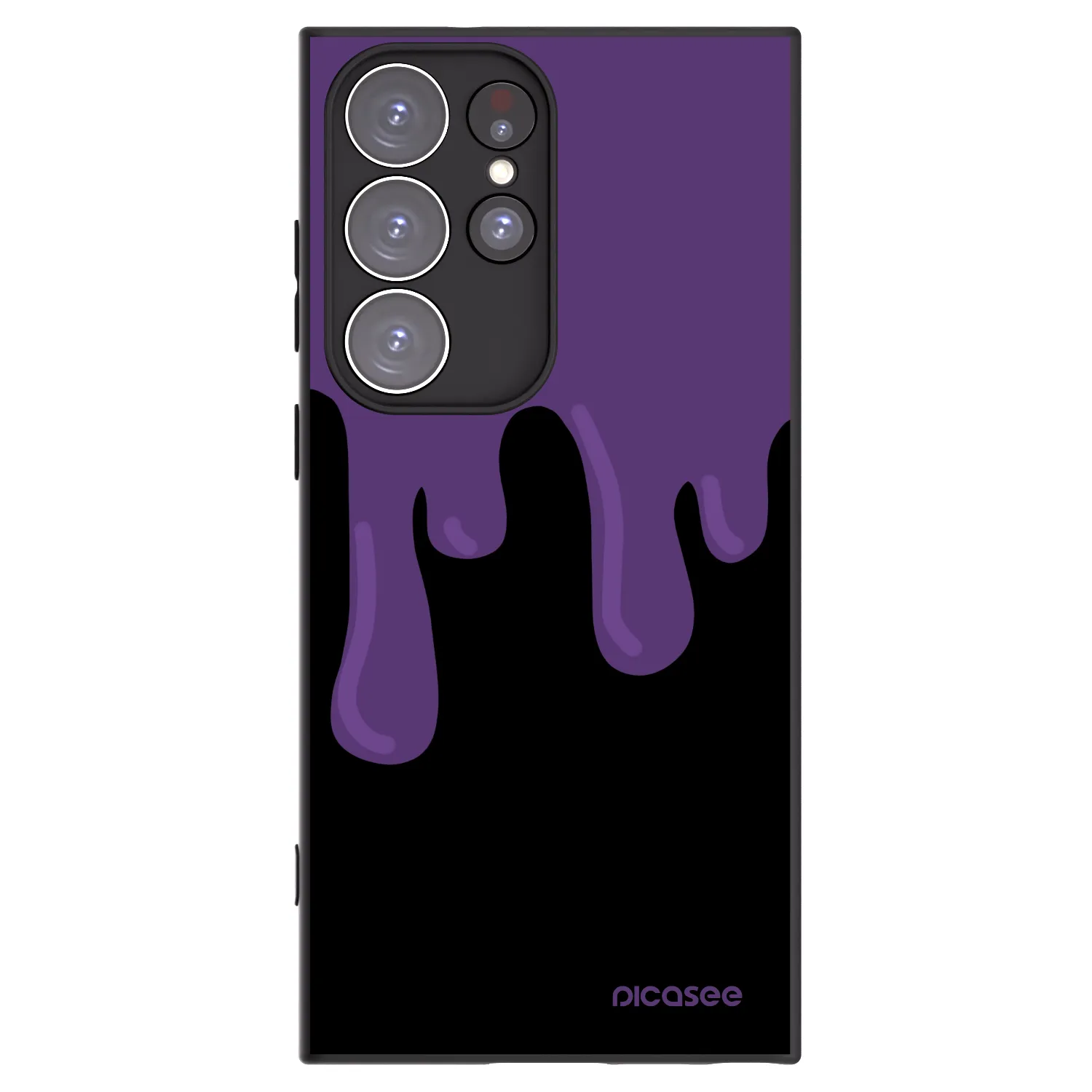 Picasee silikónový čierny obal pre Samsung Galaxy S23 Ultra 5G - Purple spooky
