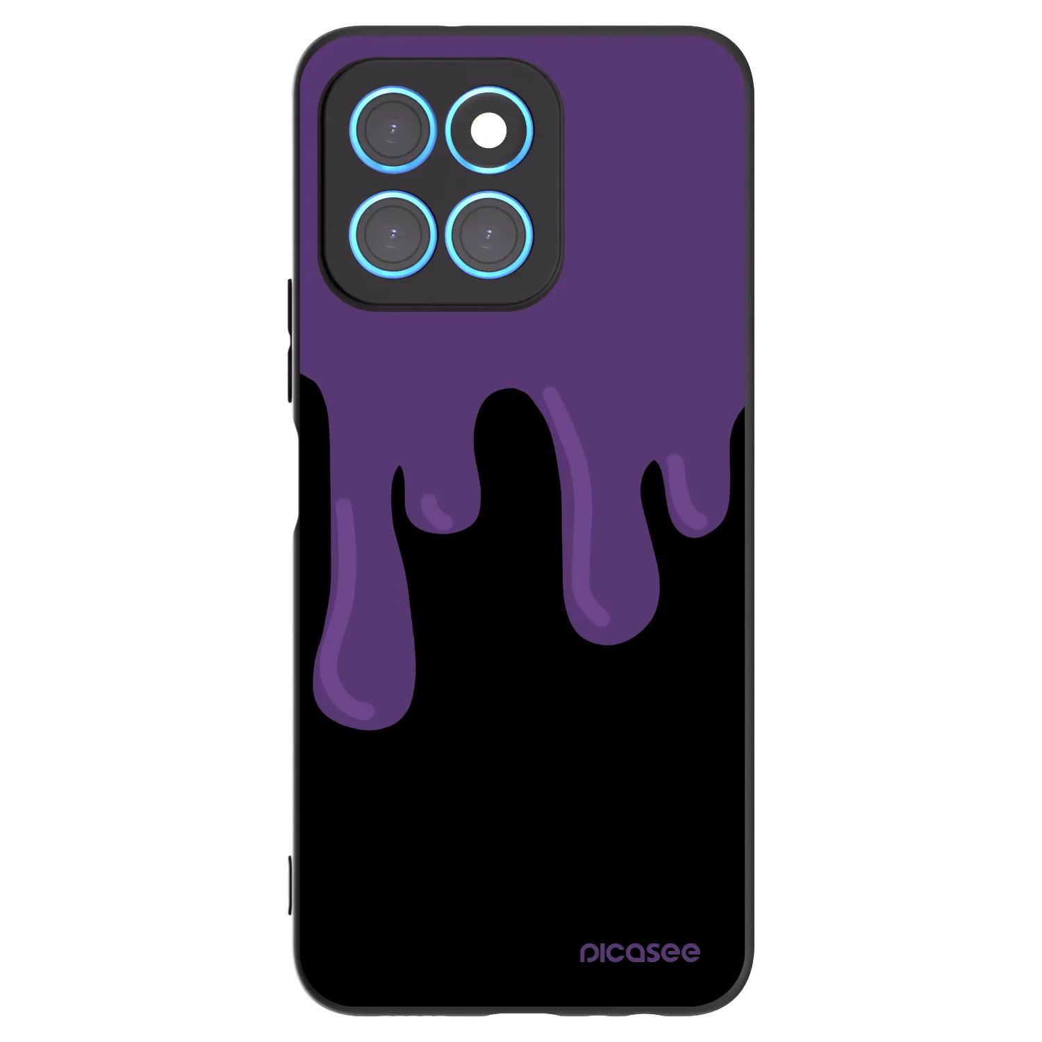 Picasee silikónový čierny obal pre Honor X8 5G - Purple spooky