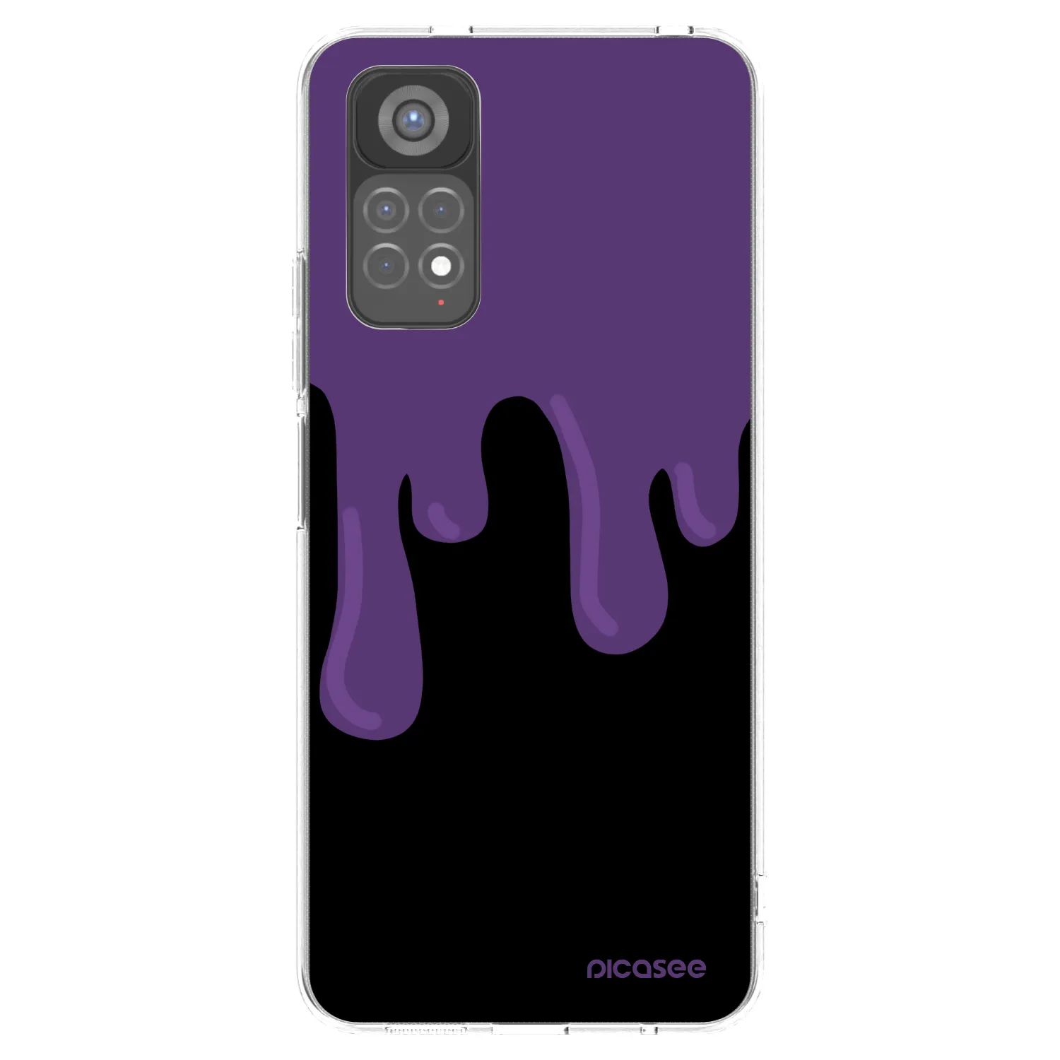 Picasee silikónový prehľadný obal pre Xiaomi Redmi Note 11S 5G - Purple spooky