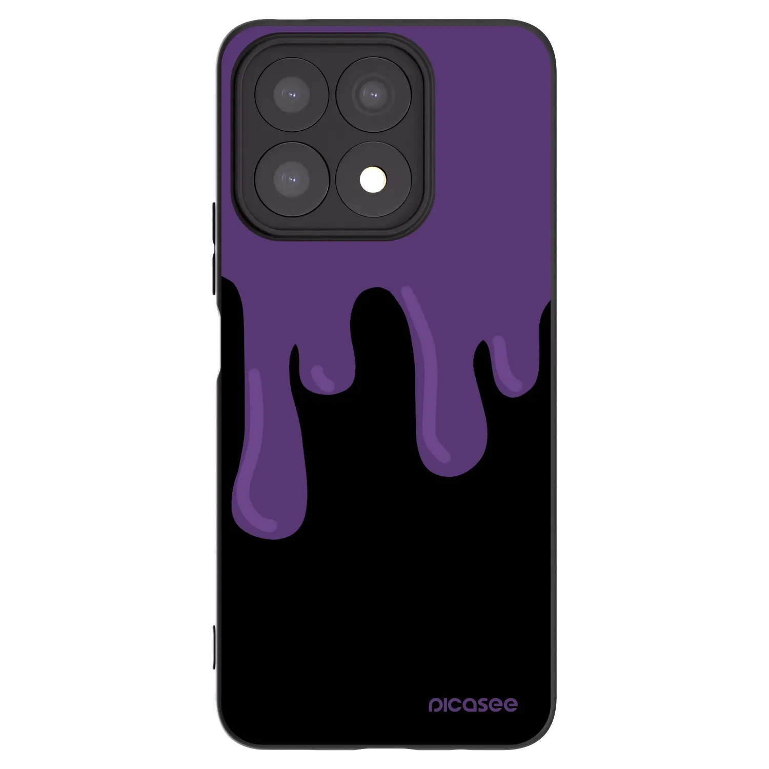 Picasee silikónový čierny obal pre Honor X8a - Purple spooky