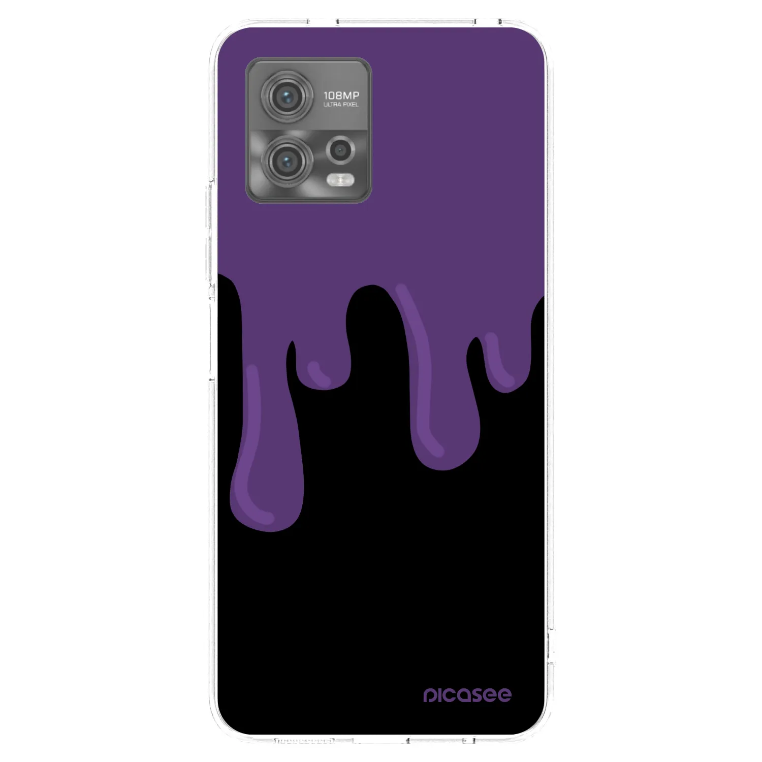 Picasee silikónový prehľadný obal pre Motorola Moto G72 - Purple spooky