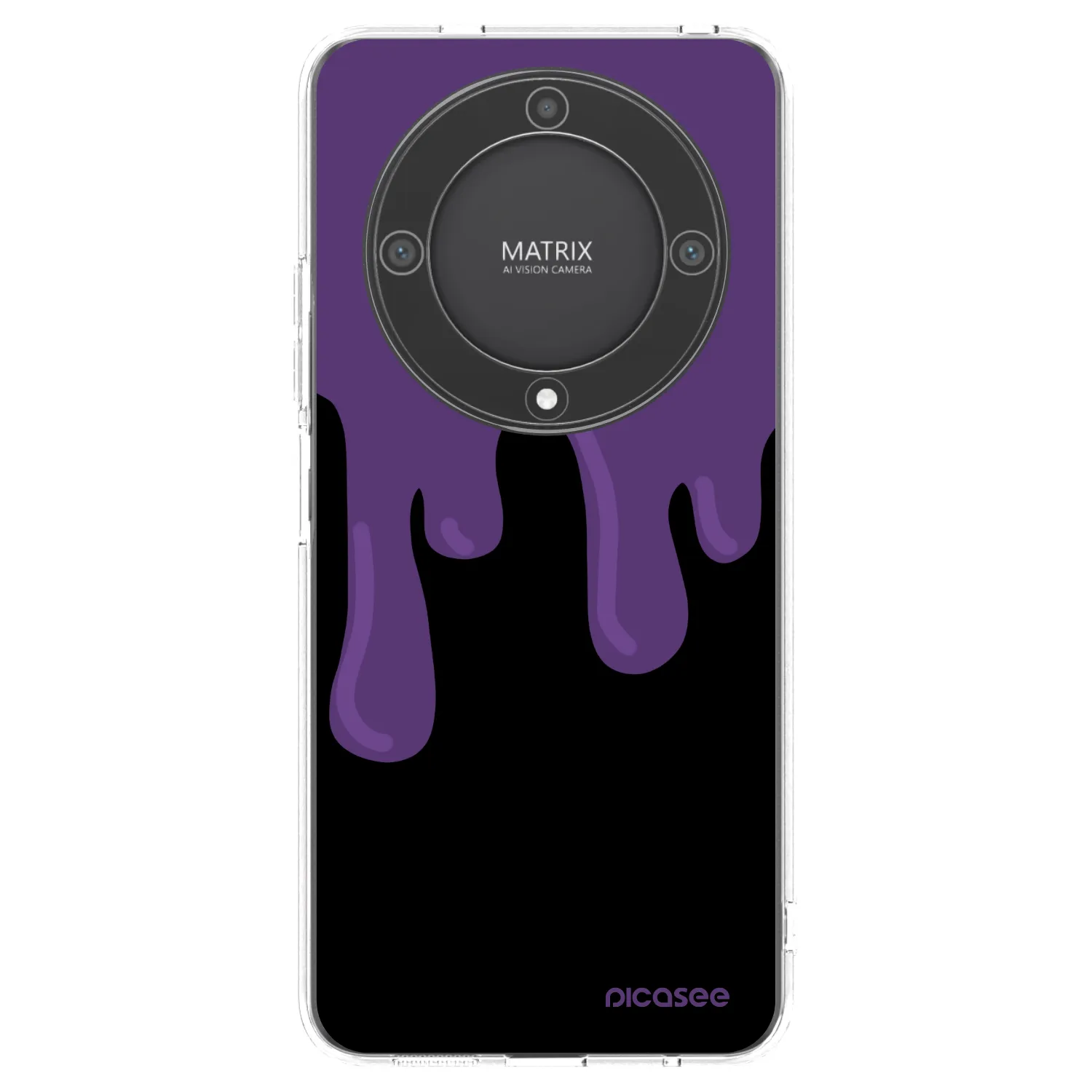 Picasee silikónový prehľadný obal pre Honor Magic5 Lite 5G - Purple spooky