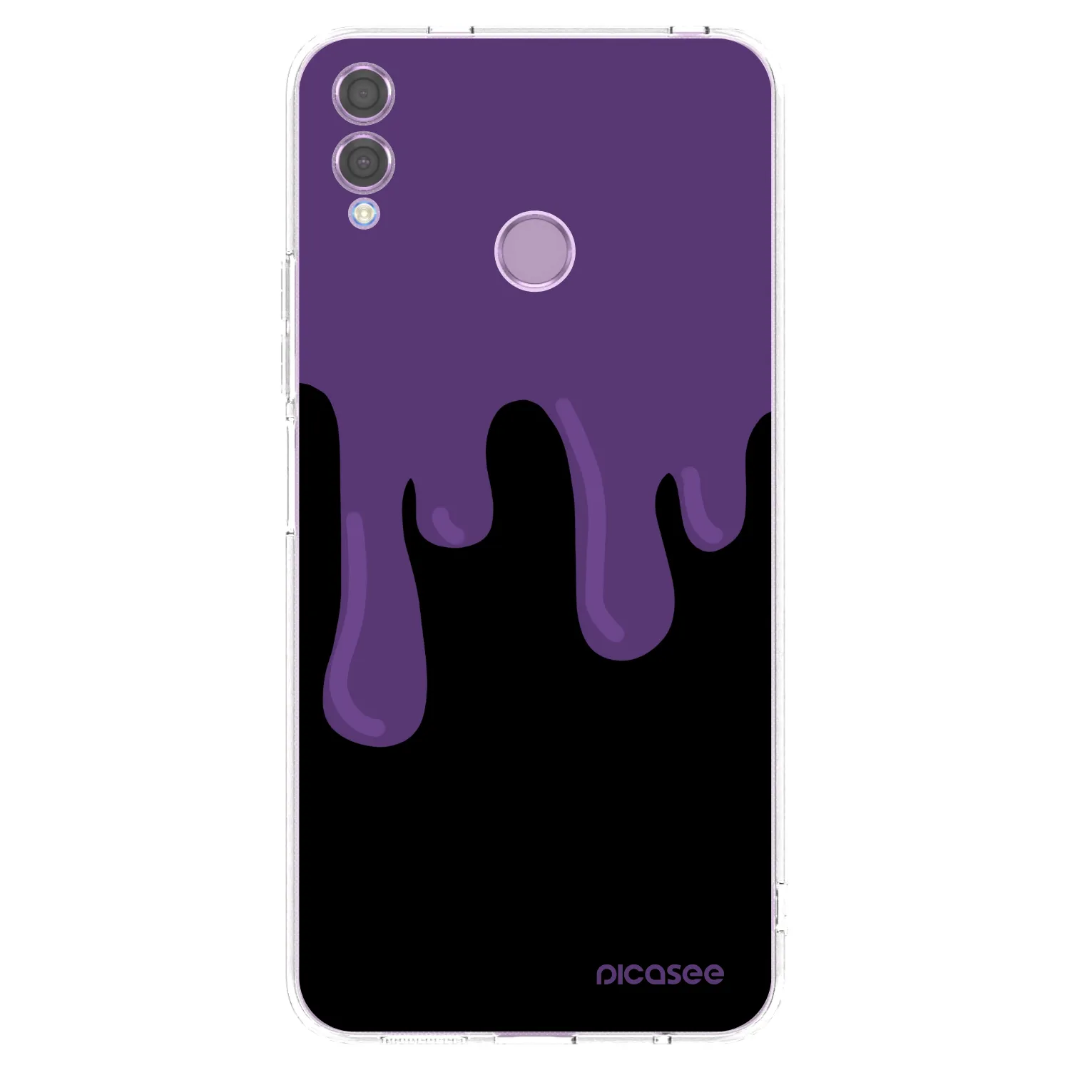 Picasee silikónový prehľadný obal pre Honor 8X - Purple spooky