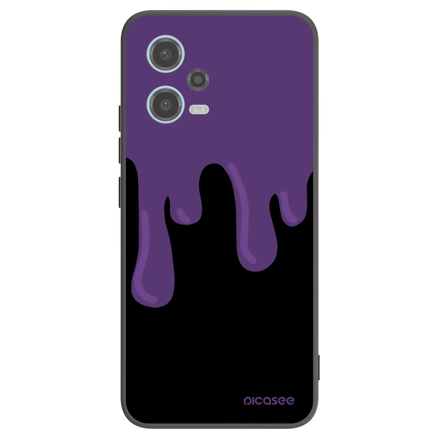 Picasee silikónový čierny obal pre Xiaomi Redmi Note 12 5G - Purple spooky