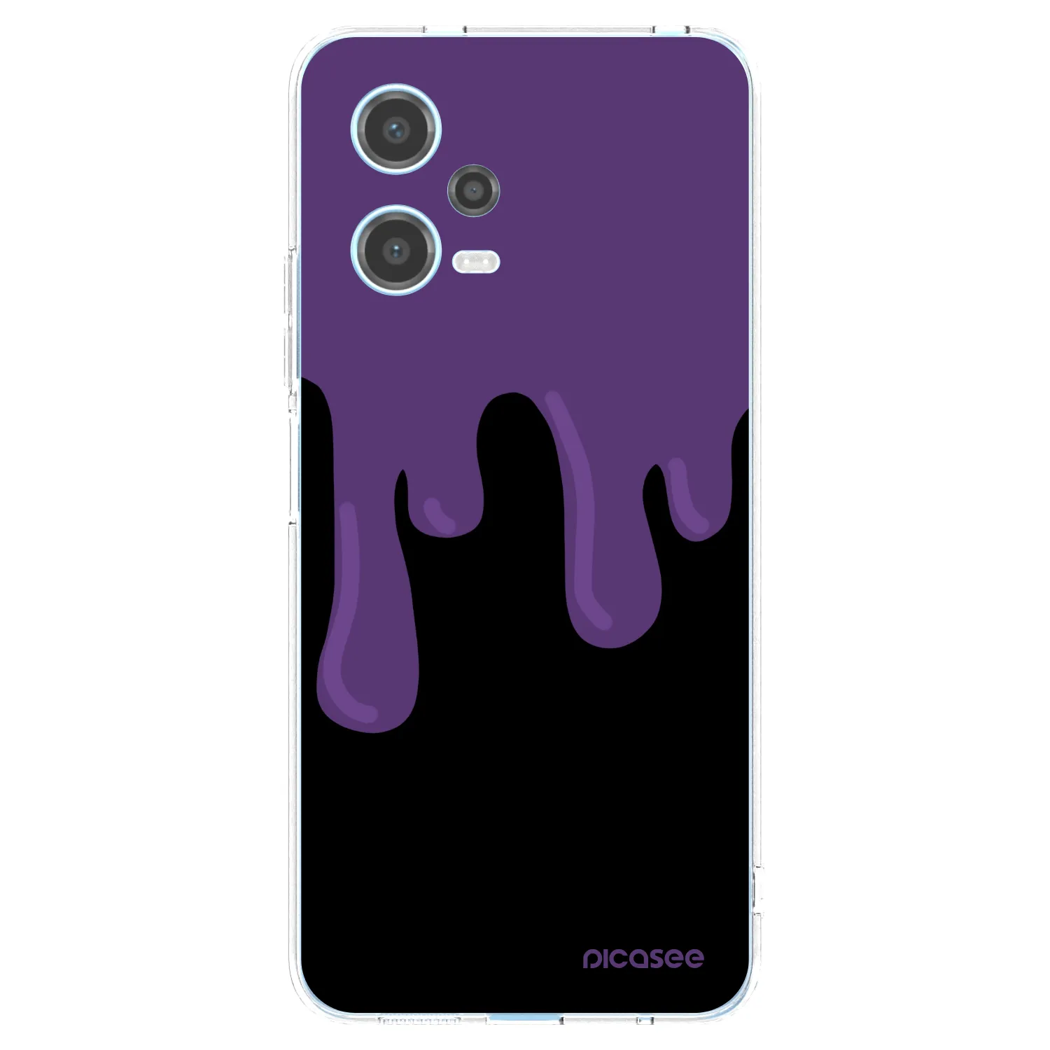 Picasee silikónový prehľadný obal pre Xiaomi Redmi Note 12 5G - Purple spooky