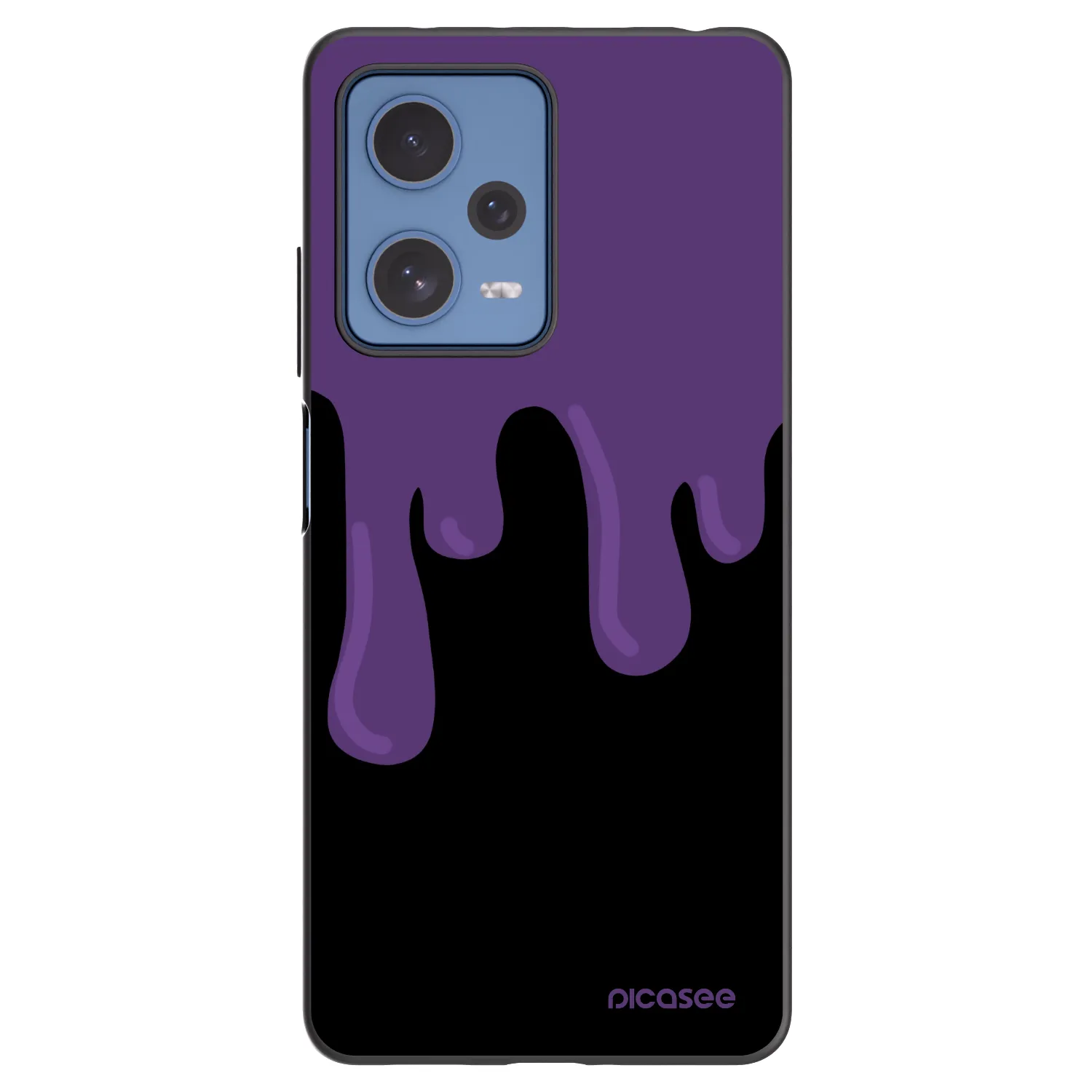 Picasee silikónový čierny obal pre Xiaomi Redmi Note 12 Pro 5G - Purple spooky