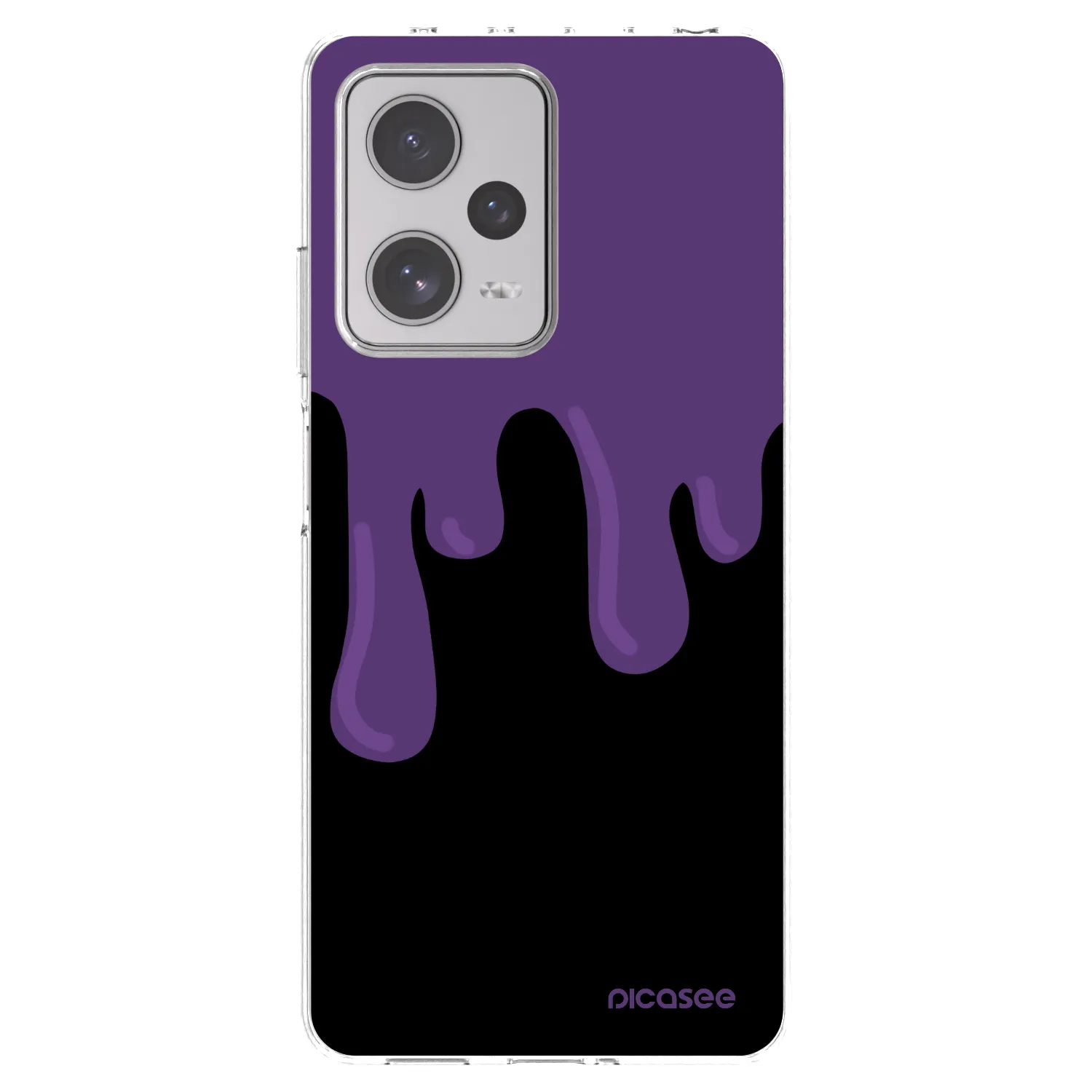 Picasee silikónový prehľadný obal pre Xiaomi Redmi Note 12 Pro+ 5G - Purple spooky