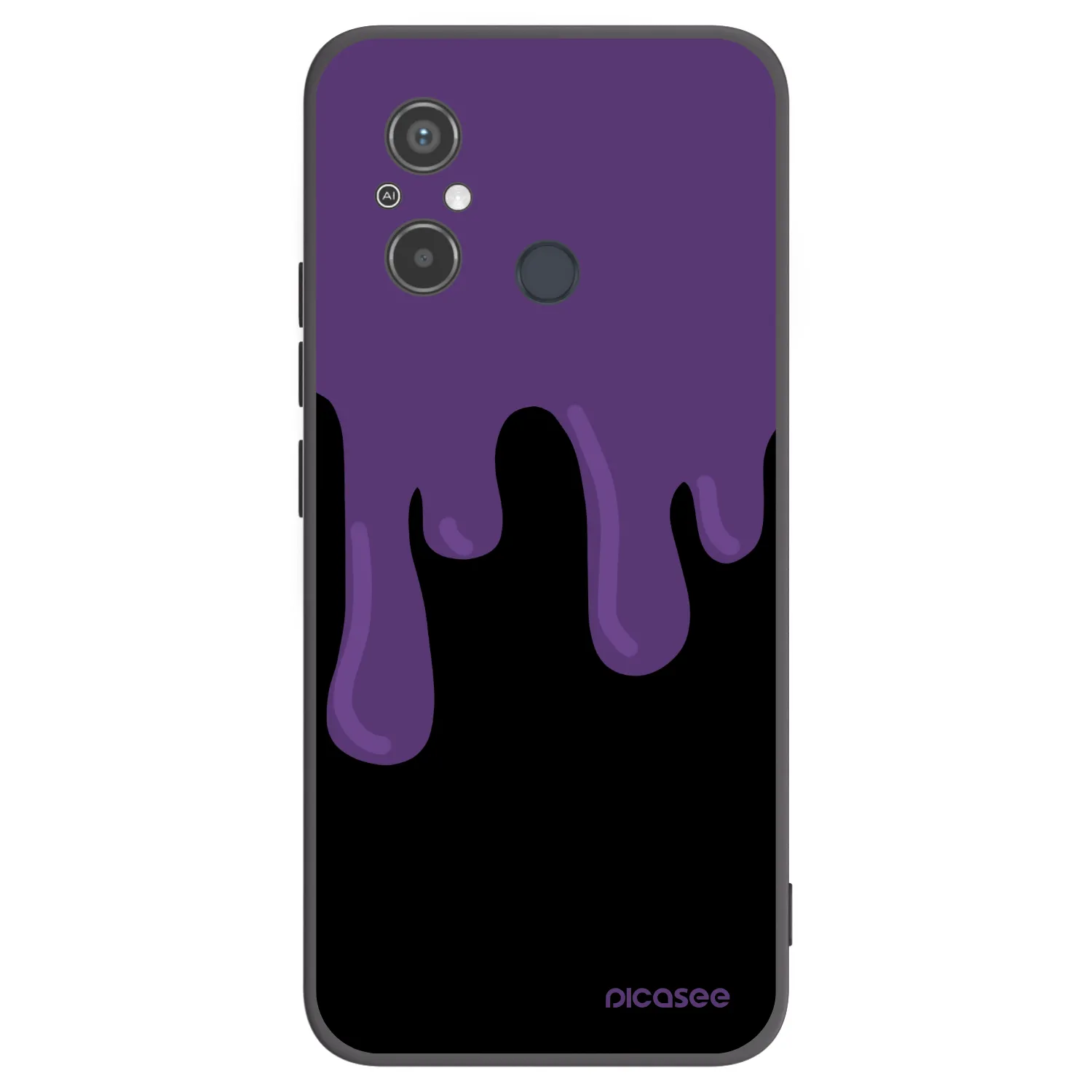 Picasee silikónový čierny obal pre Xiaomi Redmi 12C - Purple spooky