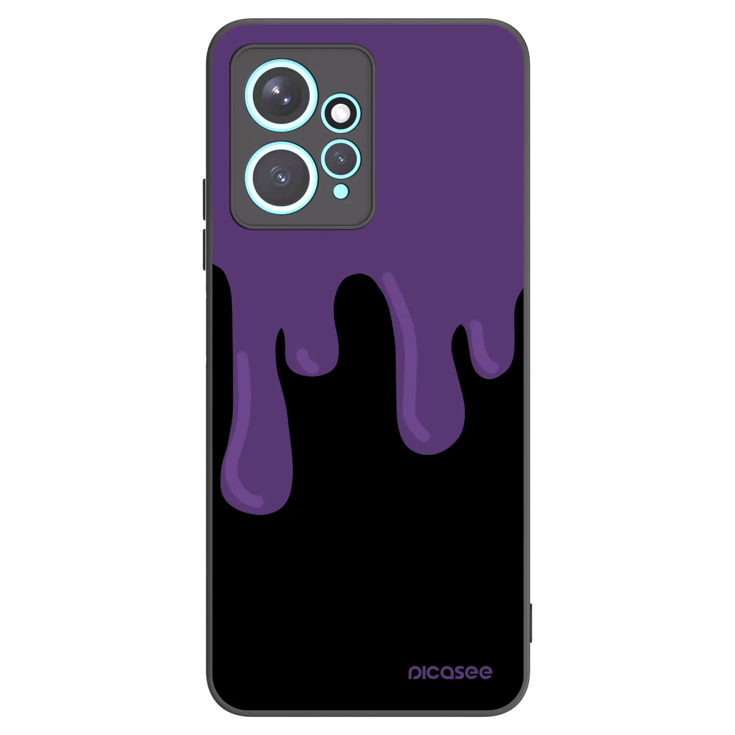 Picasee silikónový čierny obal pre Xiaomi Redmi Note 12 4G - Purple spooky