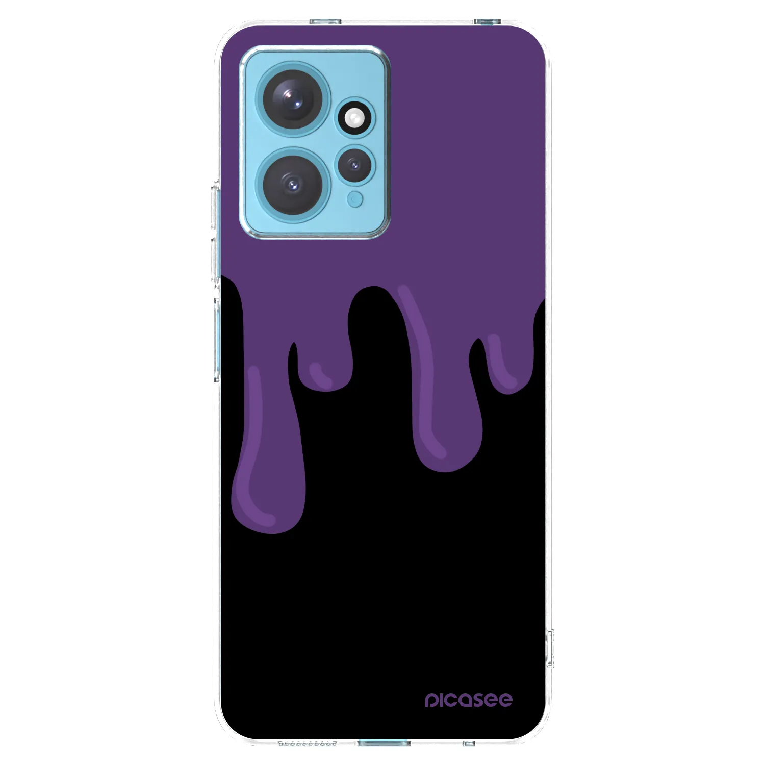 Picasee silikónový prehľadný obal pre Xiaomi Redmi Note 12 4G - Purple spooky