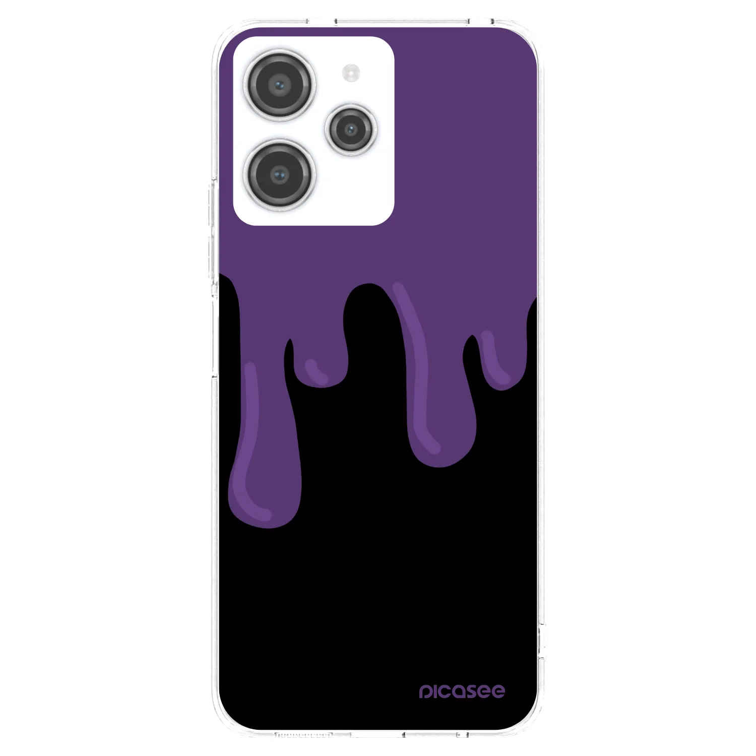 Picasee silikónový prehľadný obal pre Xiaomi Redmi 12 4G - Purple spooky