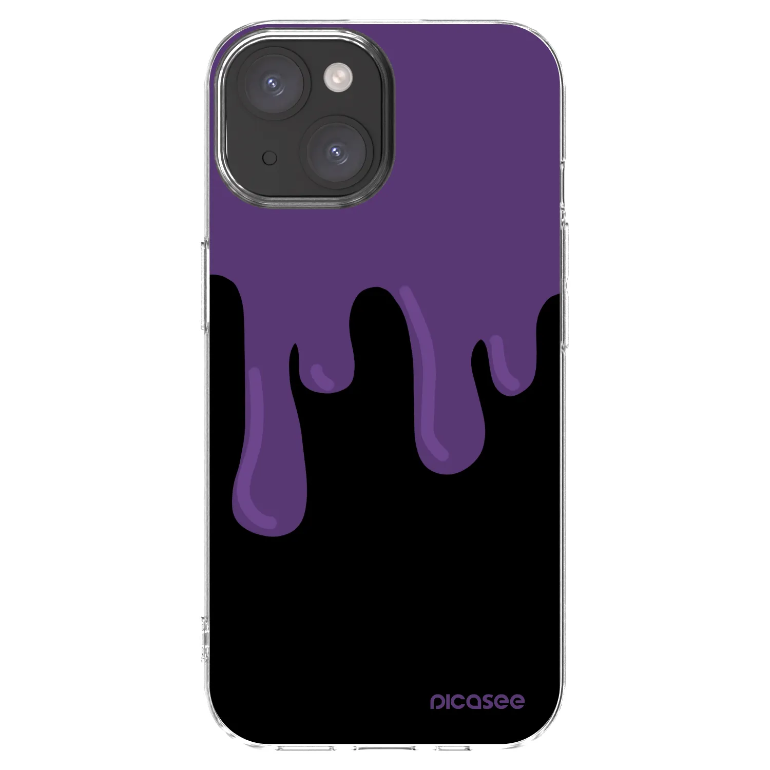 Picasee silikónový prehľadný obal pre Apple iPhone 15 - Purple spooky