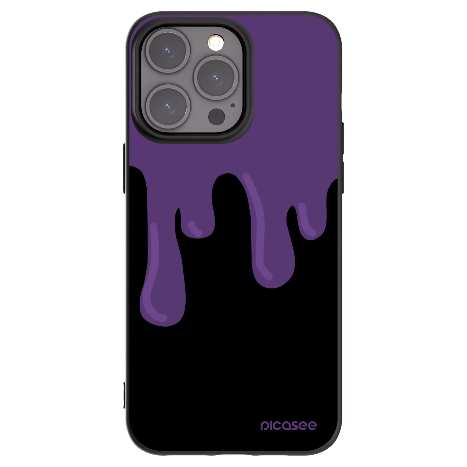 Picasee silikónový čierny obal pre Apple iPhone 15 Pro Max - Purple spooky