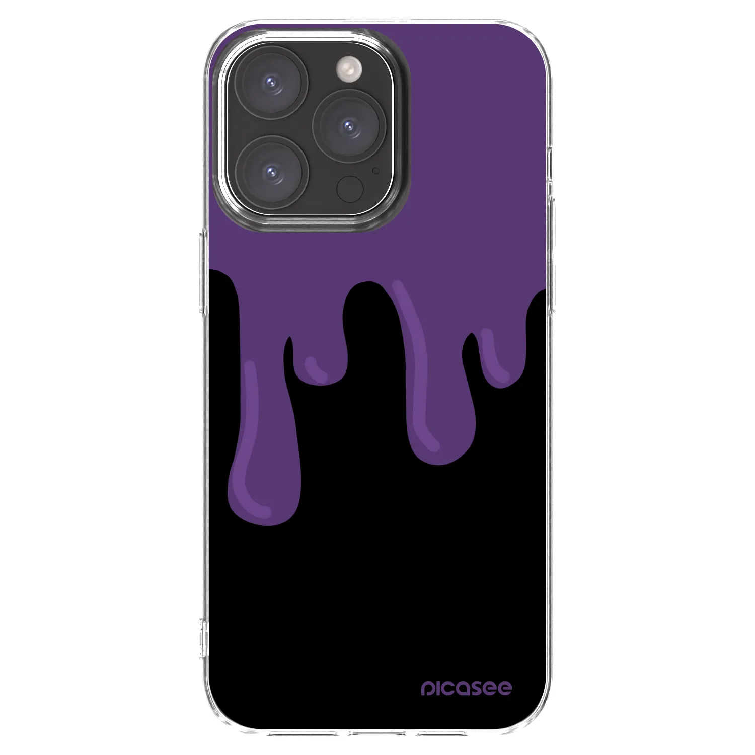 Picasee silikónový prehľadný obal pre Apple iPhone 15 Pro Max - Purple spooky