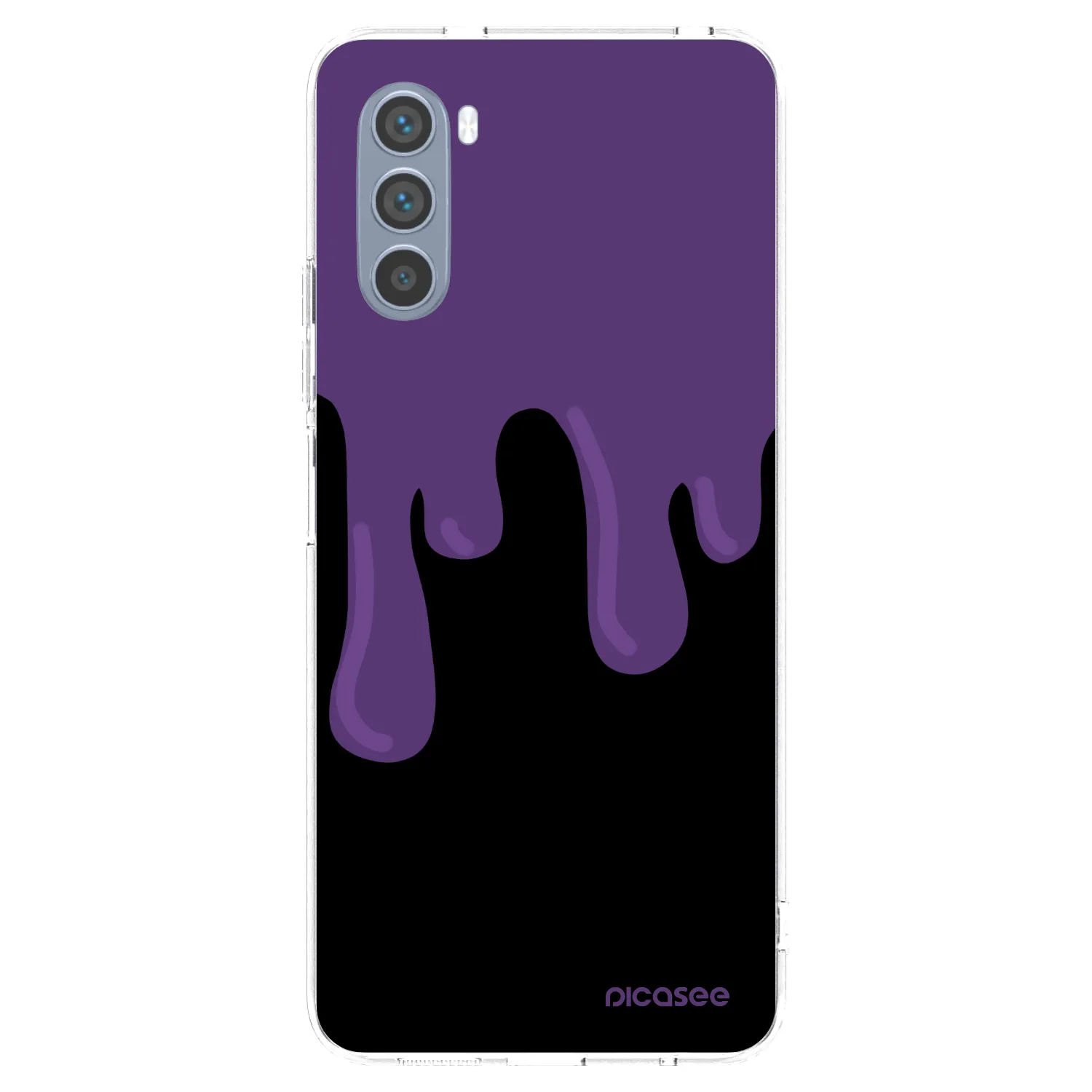 Picasee silikónový prehľadný obal pre Motorola Moto G62 - Purple spooky