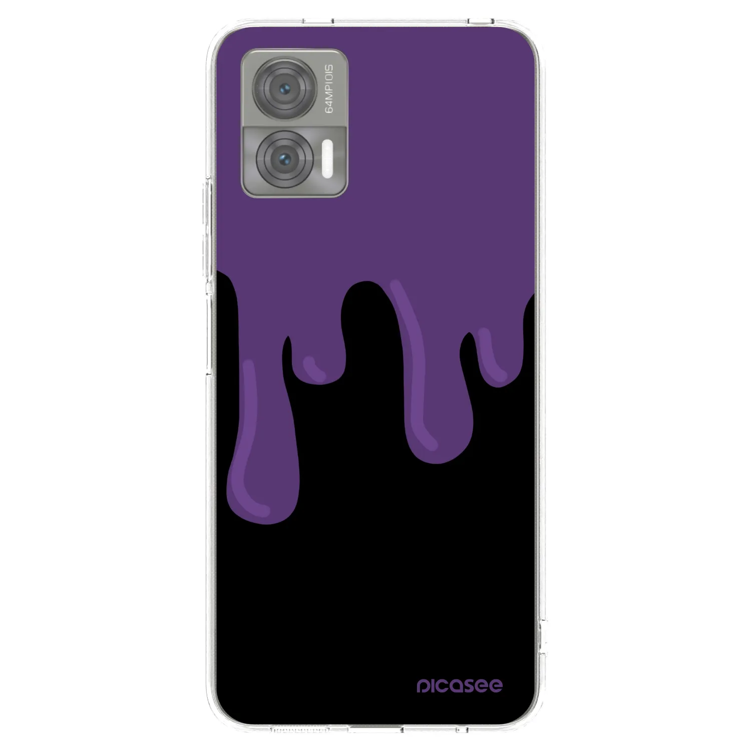 Picasee silikónový prehľadný obal pre Motorola Edge 30 Neo - Purple spooky