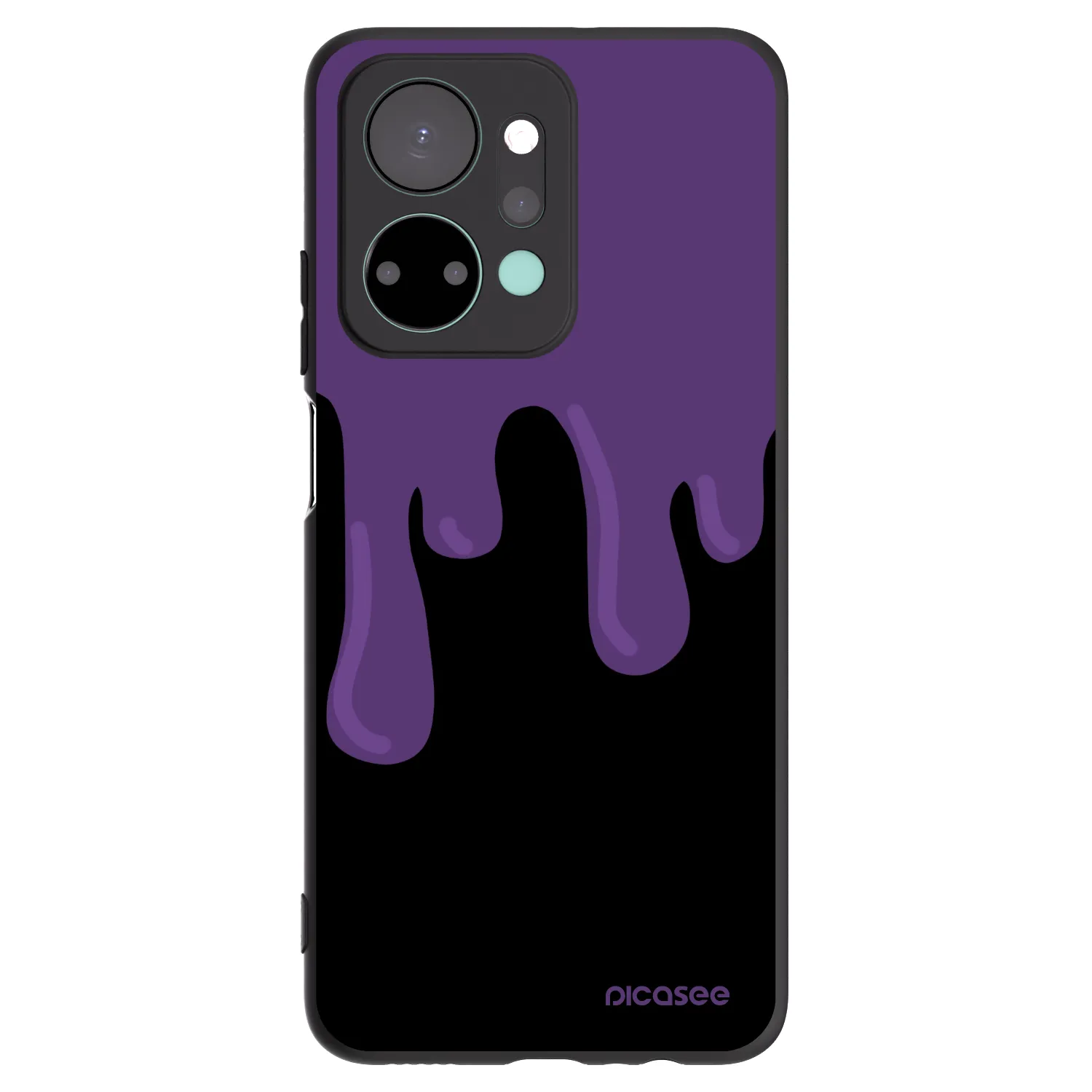 Picasee silikónový čierny obal pre Honor X7a - Purple spooky