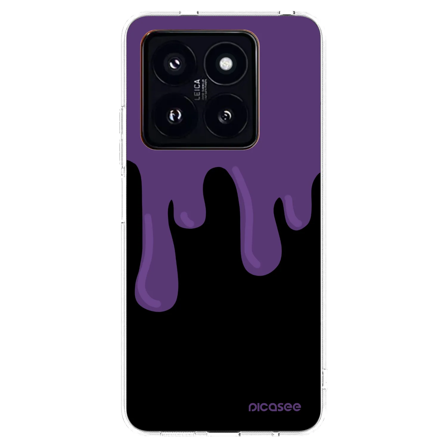 Picasee silikónový prehľadný obal pre Xiaomi 14 Pro - Purple spooky