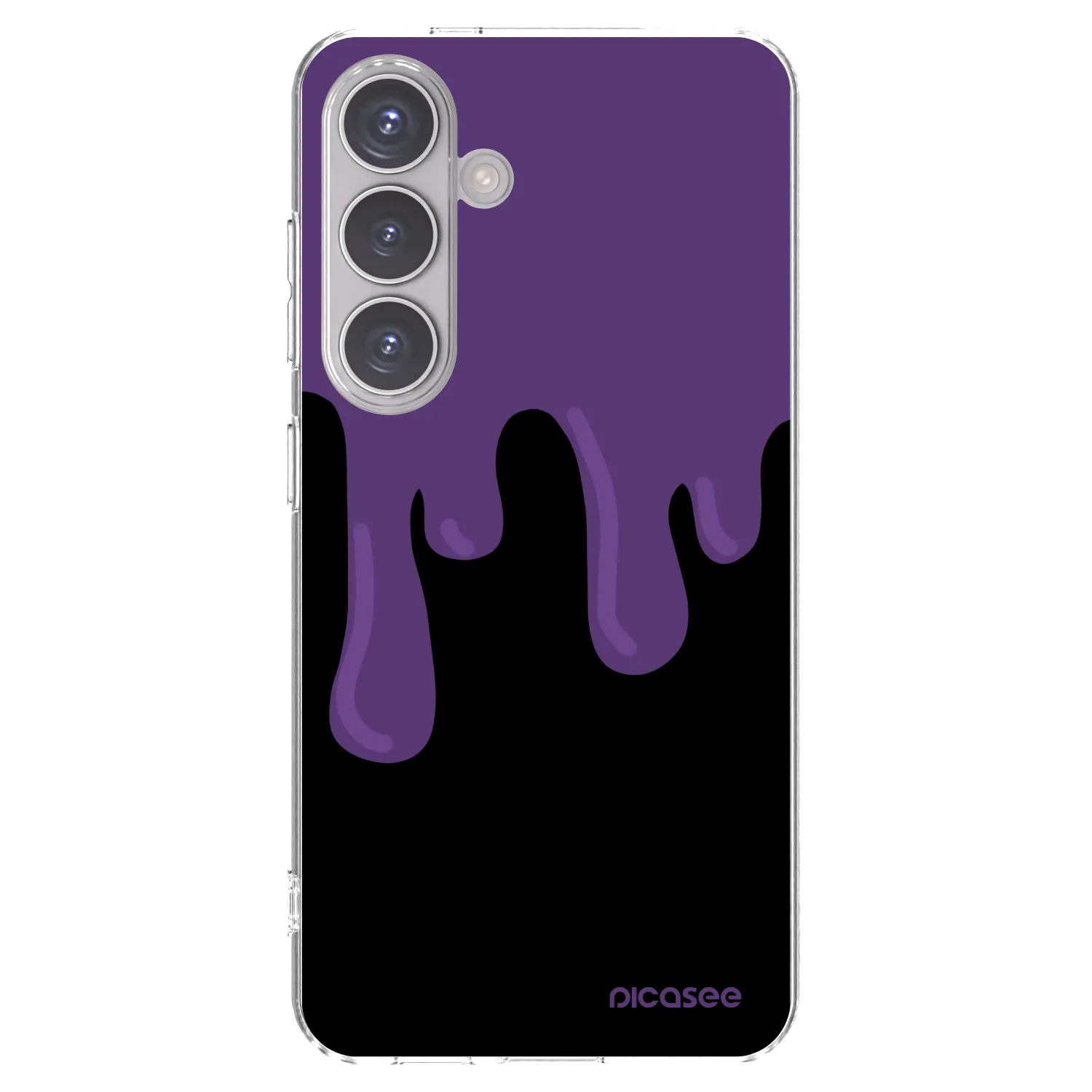 Picasee silikónový prehľadný obal pre Samsung Galaxy S24 S921B 5G - Purple spooky