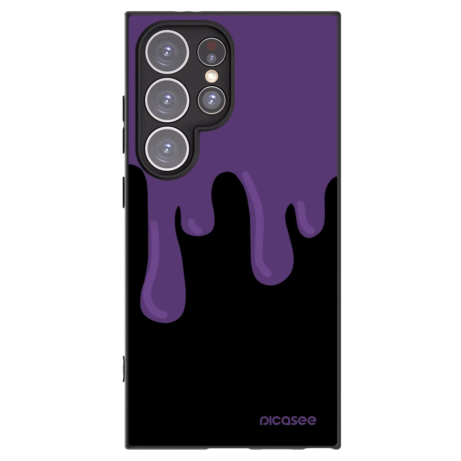 Picasee silikónový čierny obal pre Samsung Galaxy S24 Ultra S928B 5G - Purple spooky