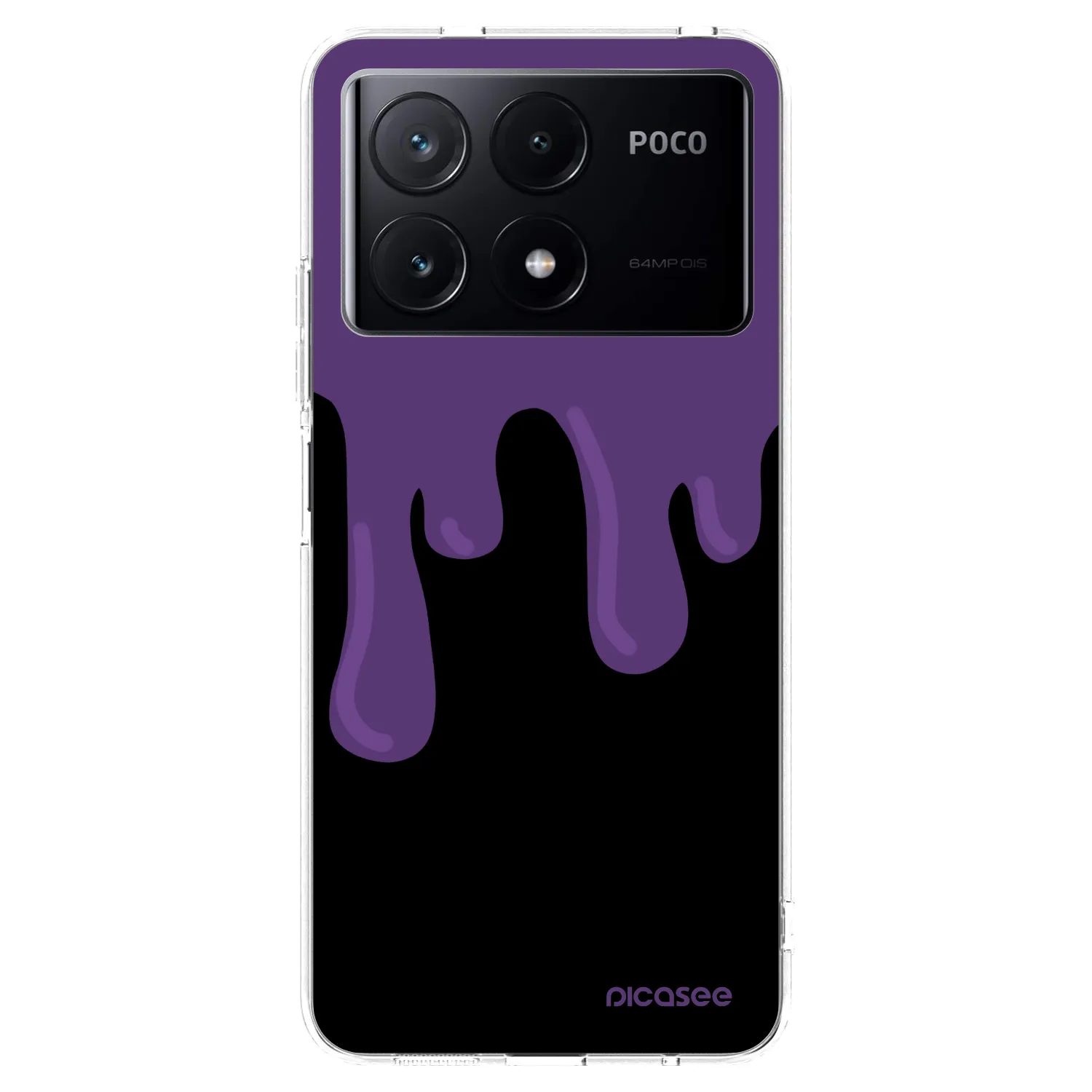 Picasee silikónový prehľadný obal pre Xiaomi Poco X6 Pro - Purple spooky